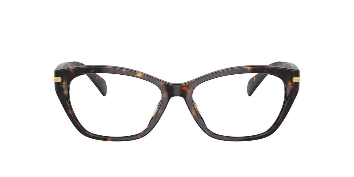 Ralph Women's Shiny Dark Havana Pillow Acetate Eyeglasses Online - Full Rim - Ra7161u