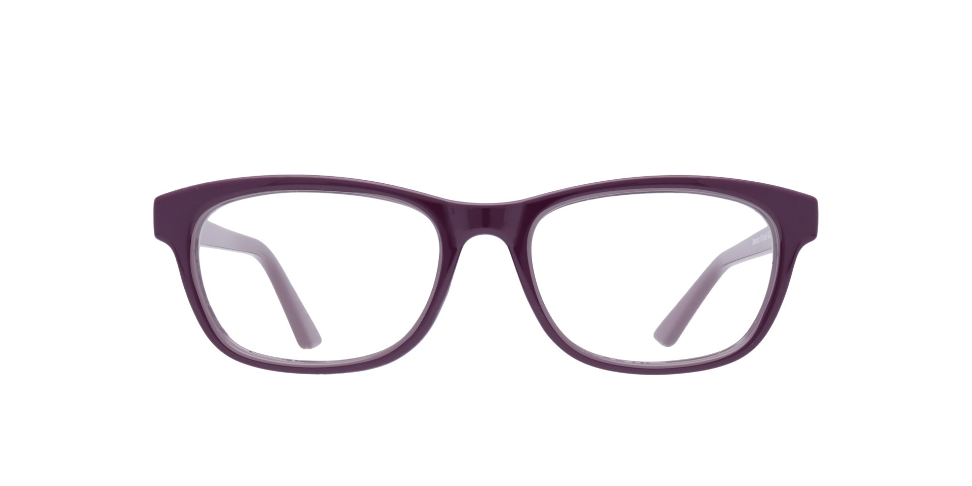 Damica Purple PlasticEyeglass Frames for Glasses Direct, Front View