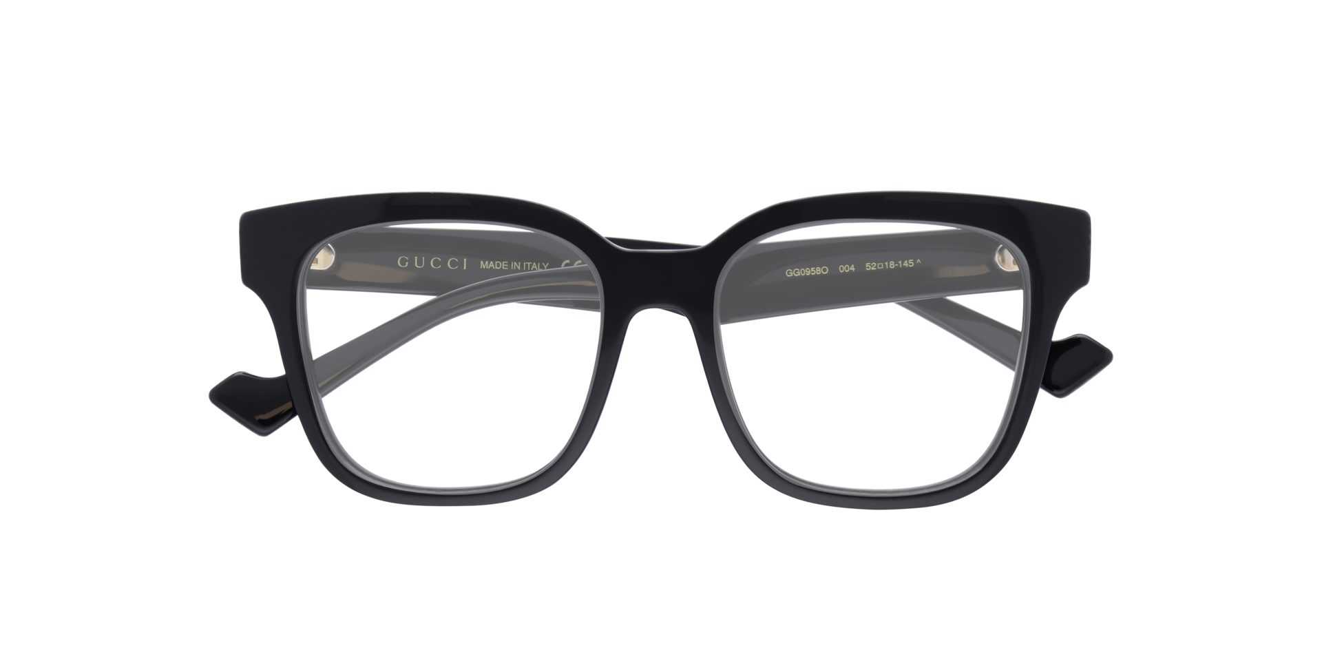 GG0958O Black Tan AcetateEyeglass Frames for Glasses Direct, Closed View