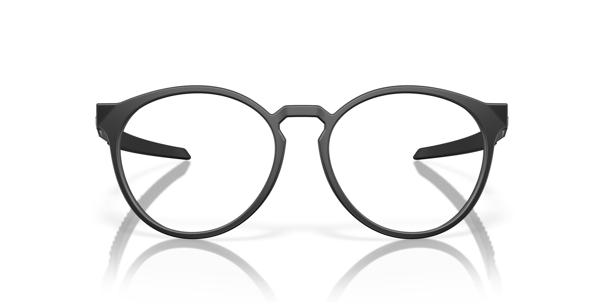 Exchange R Satin Black PlasticSunglass Frames for Glasses Direct, Front View