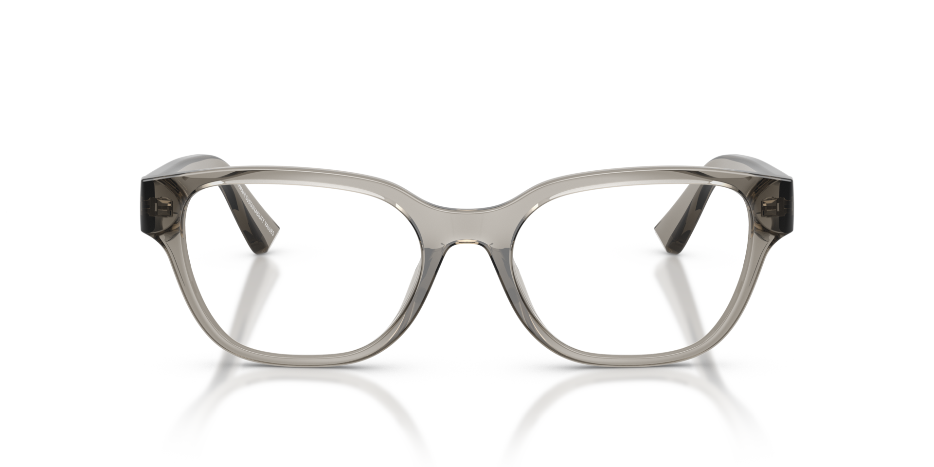 AX3134U Shiny Transparent Grey PlasticEyeglass Frames for Glasses Direct, Front View