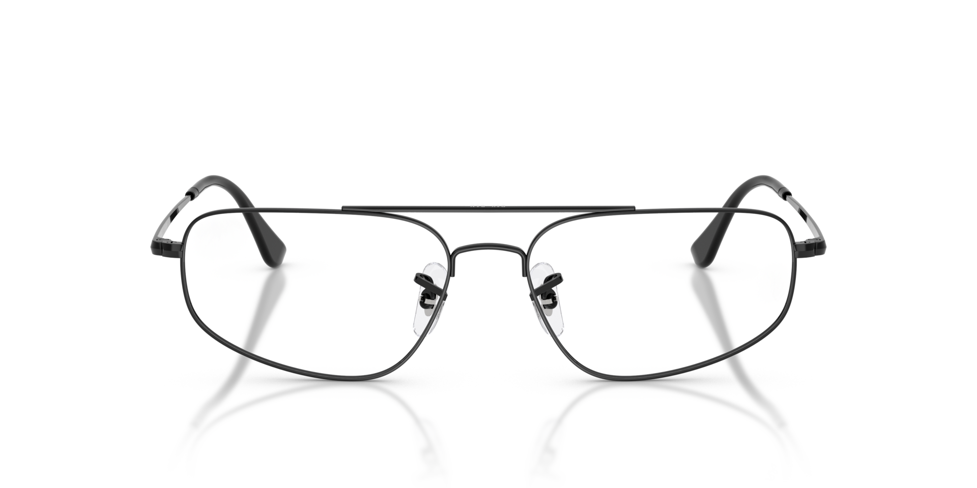 RB6550 Black MetalEyeglass Frames for Glasses Direct, Front View
