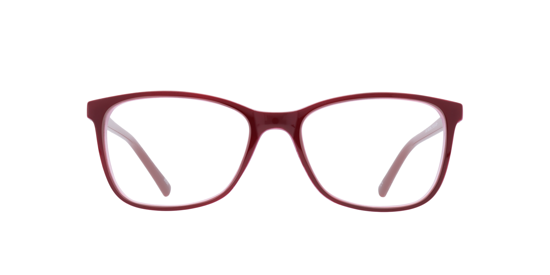 Leah Red & Pink PlasticEyeglass Frames for Glasses Direct, Front View
