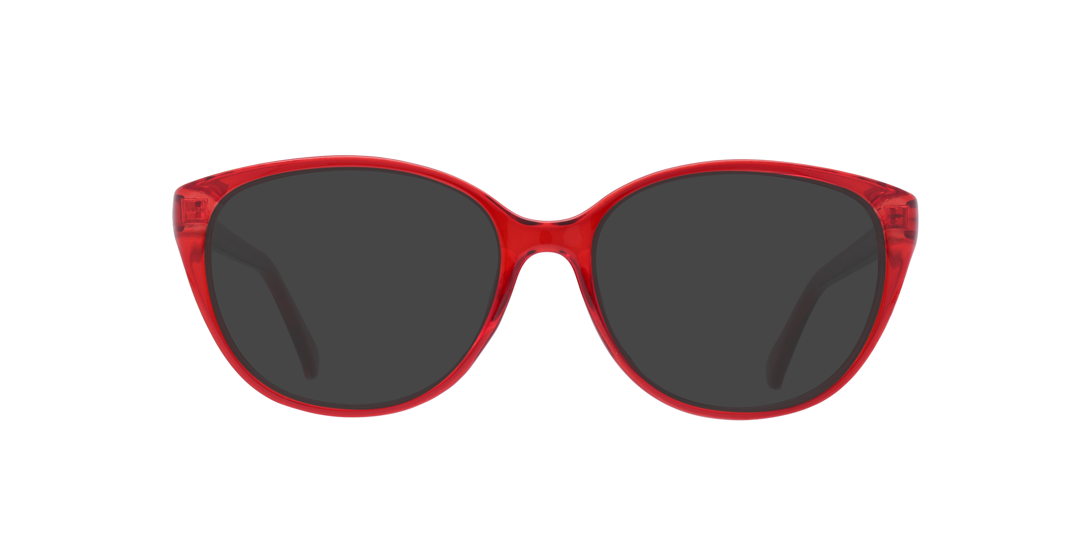 Dawn Shiny Red PlasticSunglass Frames for Glasses Direct, with Tinted Lenses