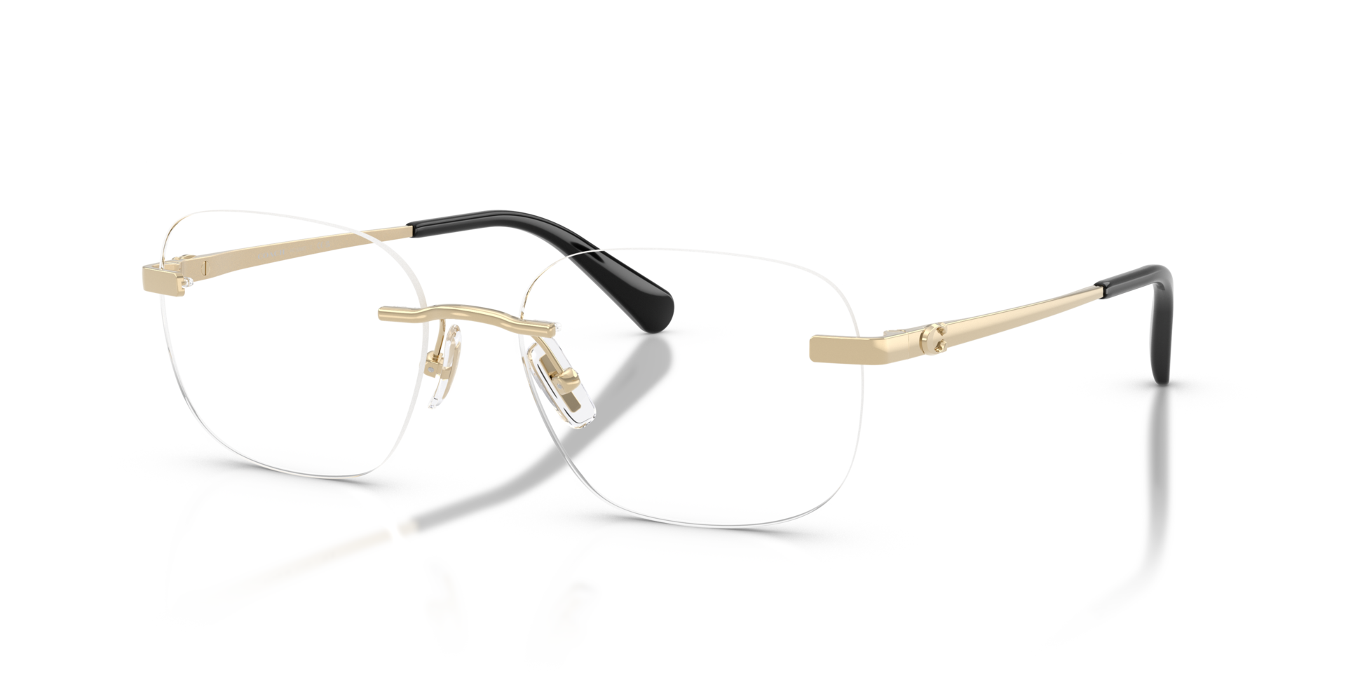 HC5206D Shiny Light Gold MetalEyeglass Frames for Glasses Direct, Angle View