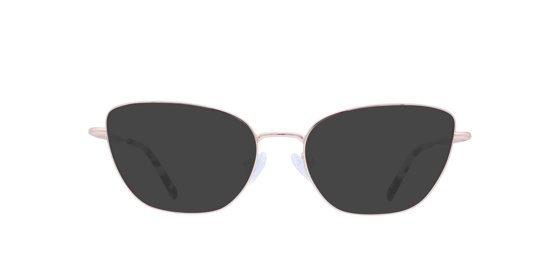 Heidi Shiny Rose Gold MetalEyeglass Frames for Glasses Direct, with Tinted Lenses