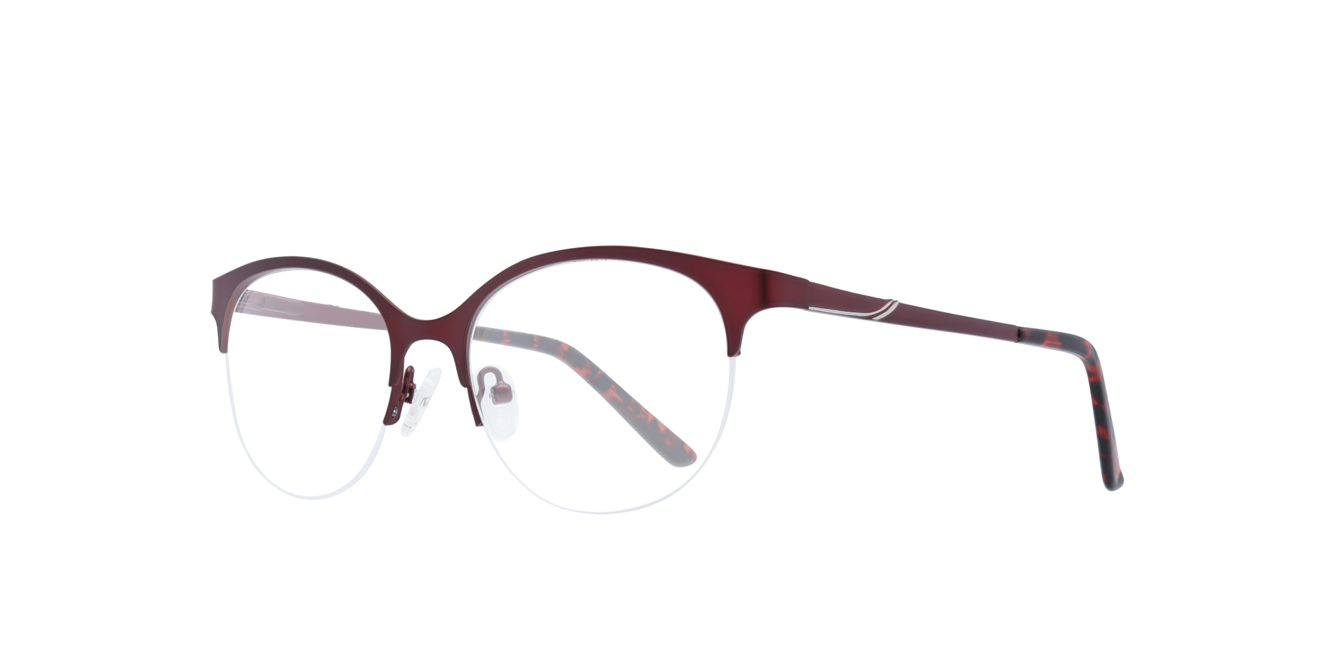Scarlett Matte Red MetalEyeglass Frames for Glasses Direct, Angle View