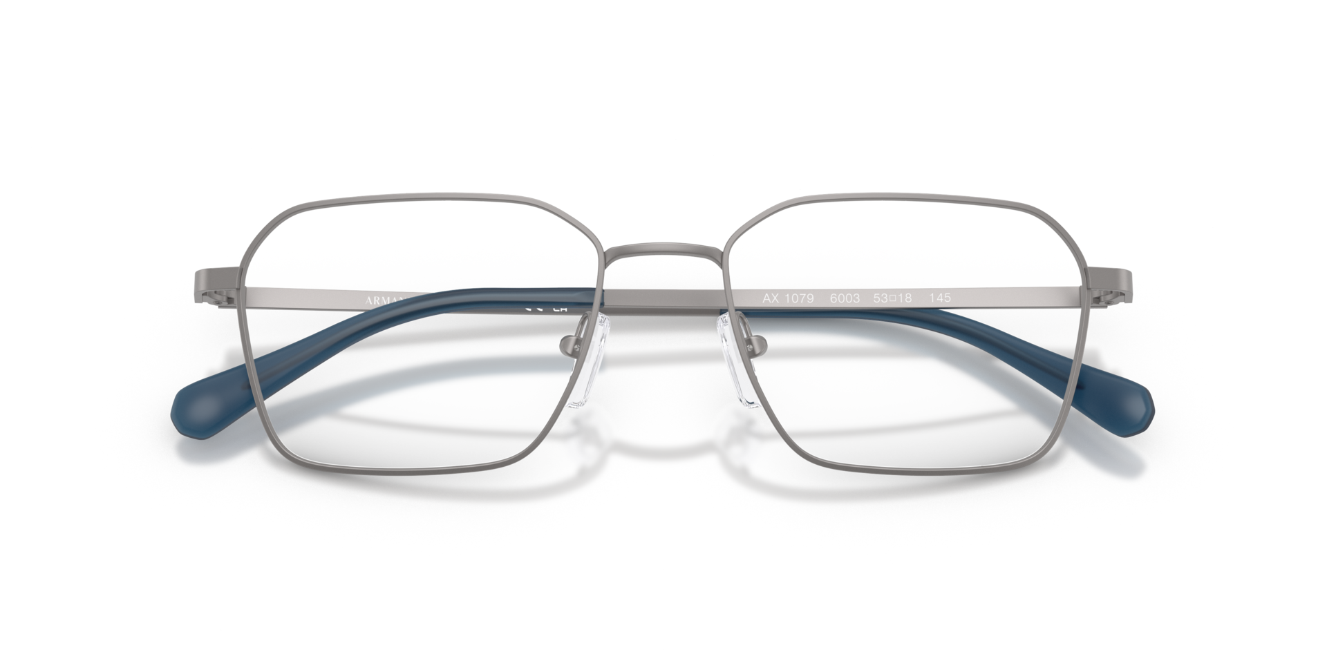 AX1079 Matte Gunmetal MetalEyeglass Frames for Glasses Direct, Closed View