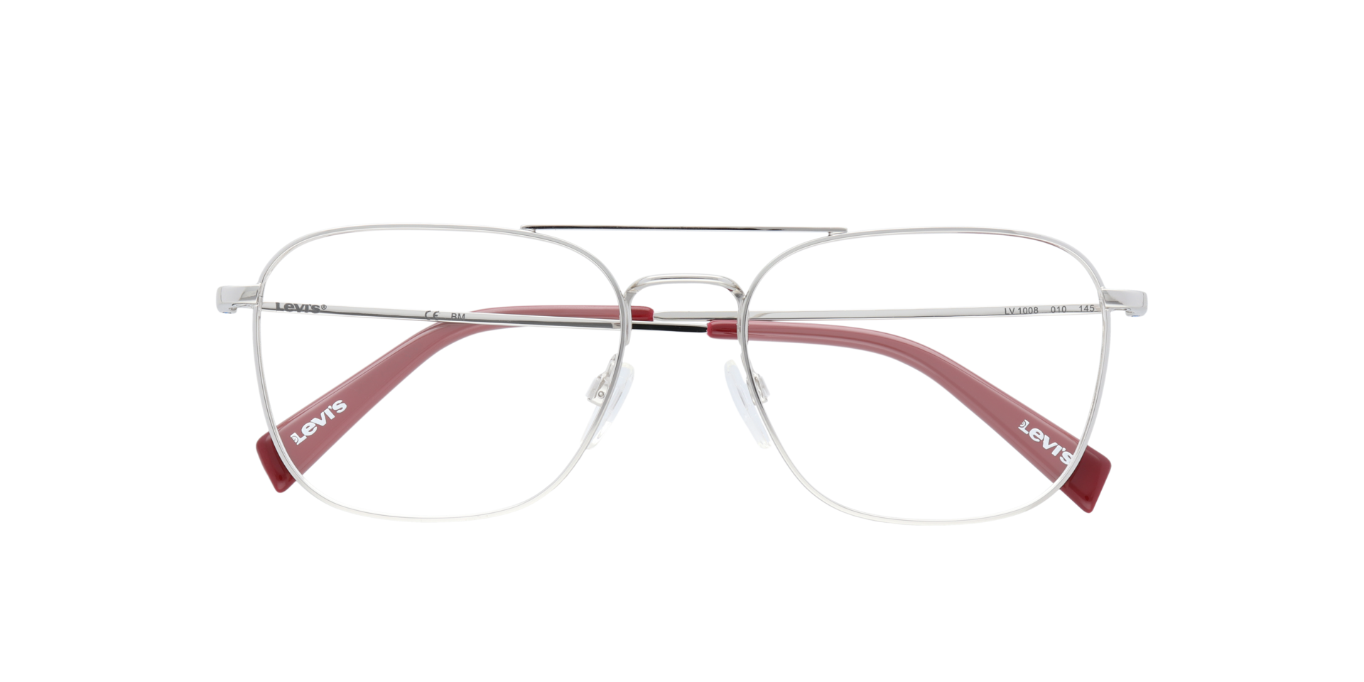 LV 1008 Silver MetalEyeglass Frames for Glasses Direct, Closed View