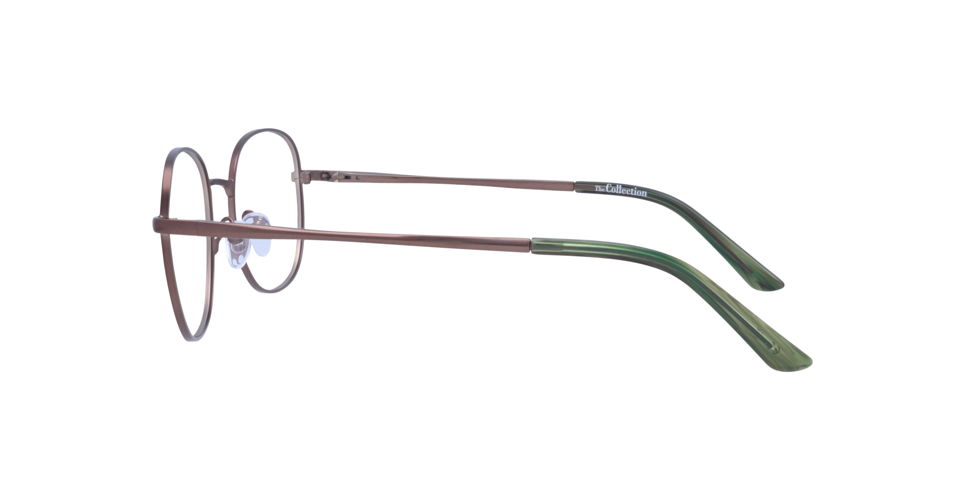 Harlan Satin Gunmetal MetalEyeglass Frames for Glasses Direct, Side View