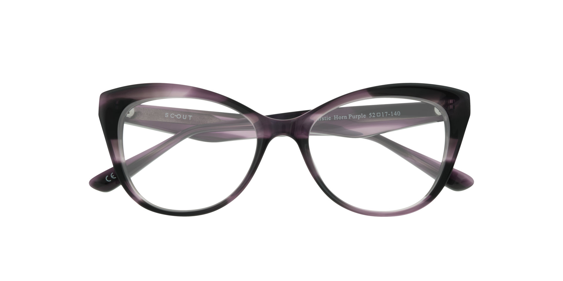 Kirstie Horn Purple AcetateEyeglass Frames for Glasses Direct, Closed View