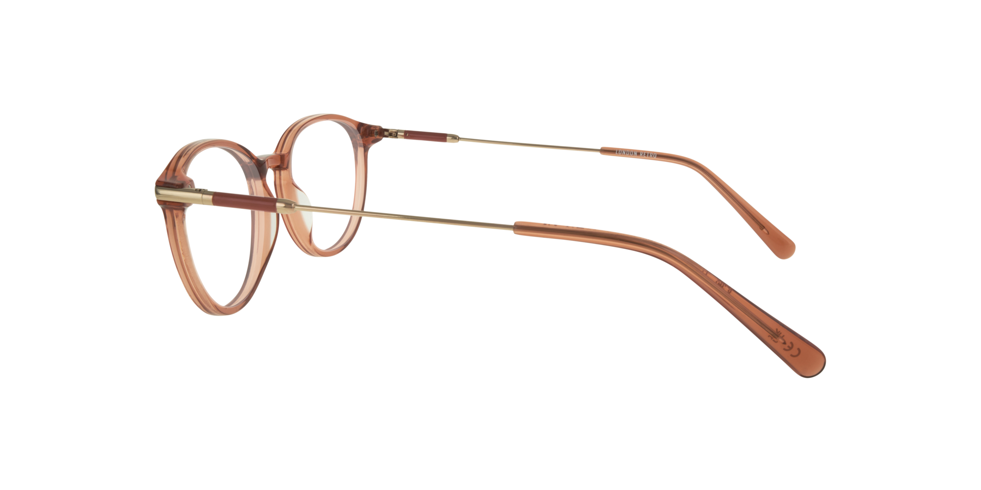 Kitty Translucent Light Brown AcetateEyeglass Frames for Glasses Direct, Side View