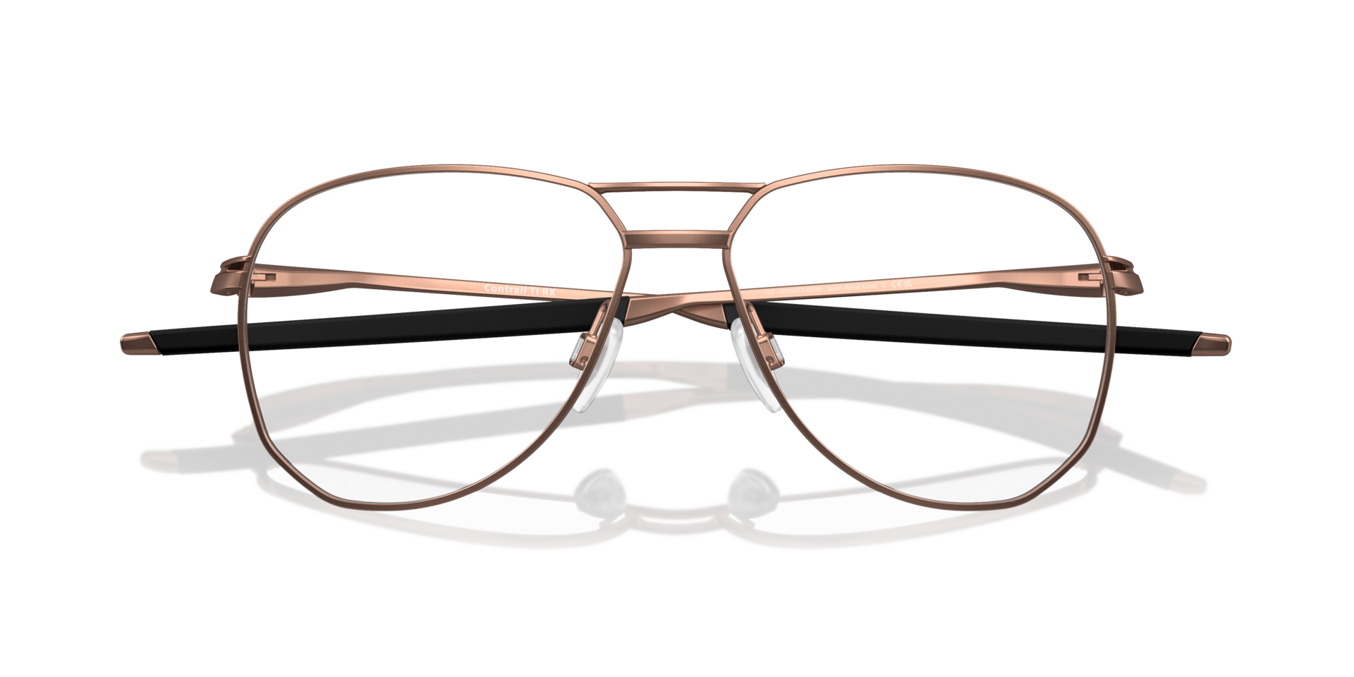 Contrail TI Satin Rose Gold TitaniumEyeglass Frames for Glasses Direct, Closed View