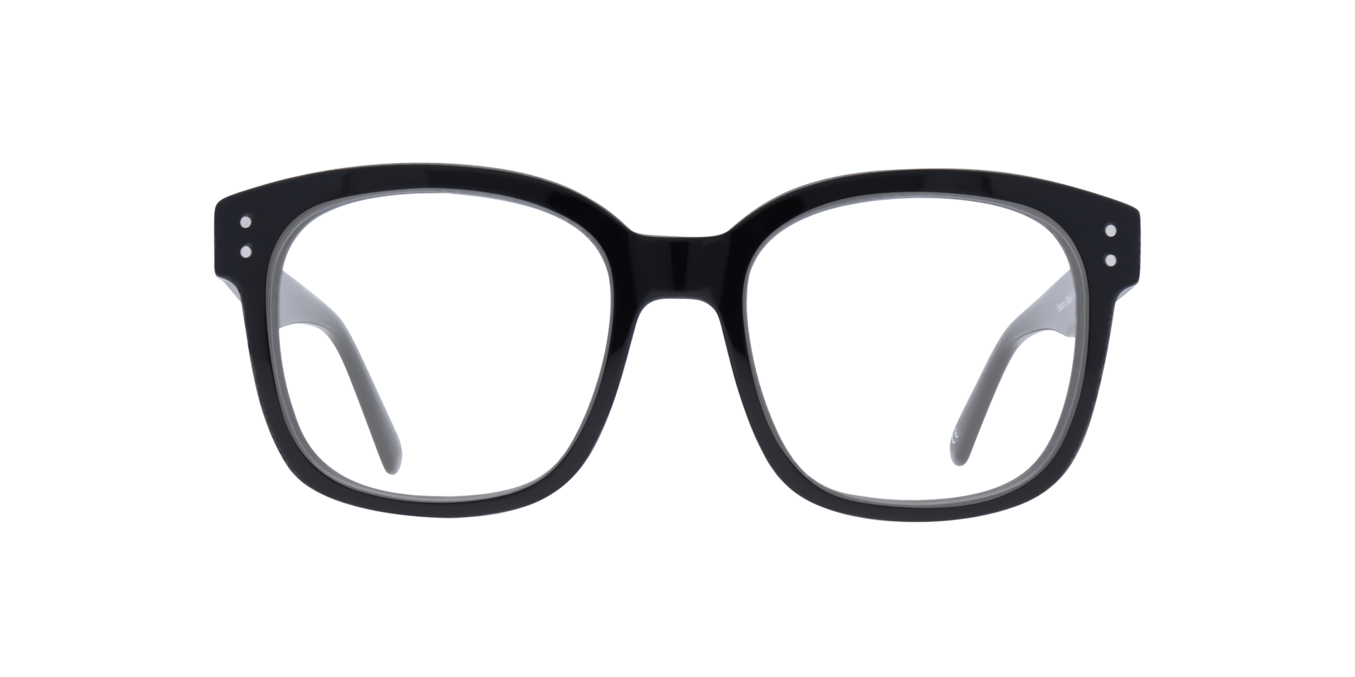 Francis Black AcetateEyeglass Frames for Glasses Direct, Front View