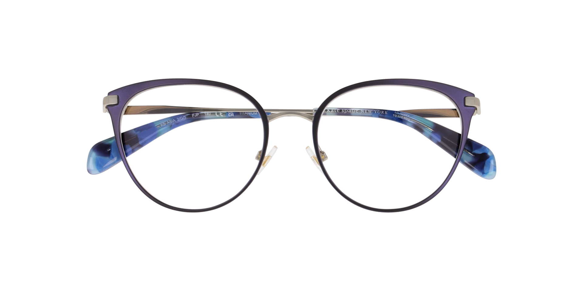 KS ASIA 2/G/T Blue TitaniumEyeglass Frames for Glasses Direct, Closed View
