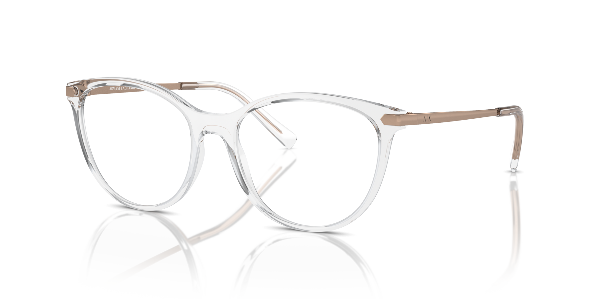 AX3078 Shiny Crystal PlasticEyeglass Frames for Glasses Direct, Angle View