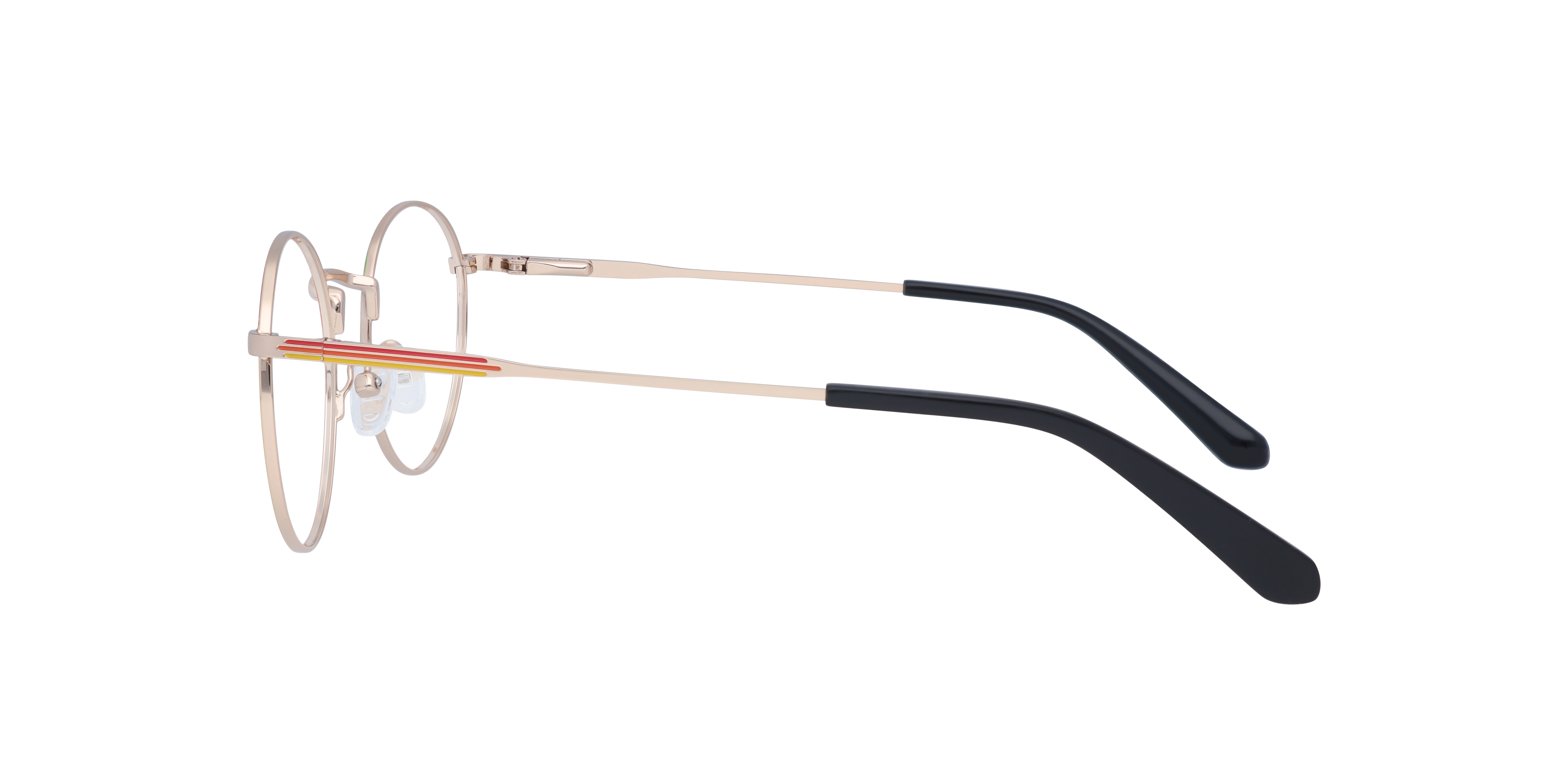 Joy Shiny Gold MetalEyeglass Frames for Glasses Direct, Side View