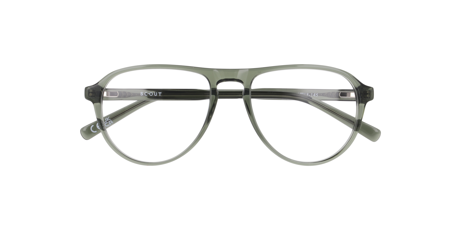 Marcus Crystal Green AcetateEyeglass Frames for Glasses Direct, Closed View