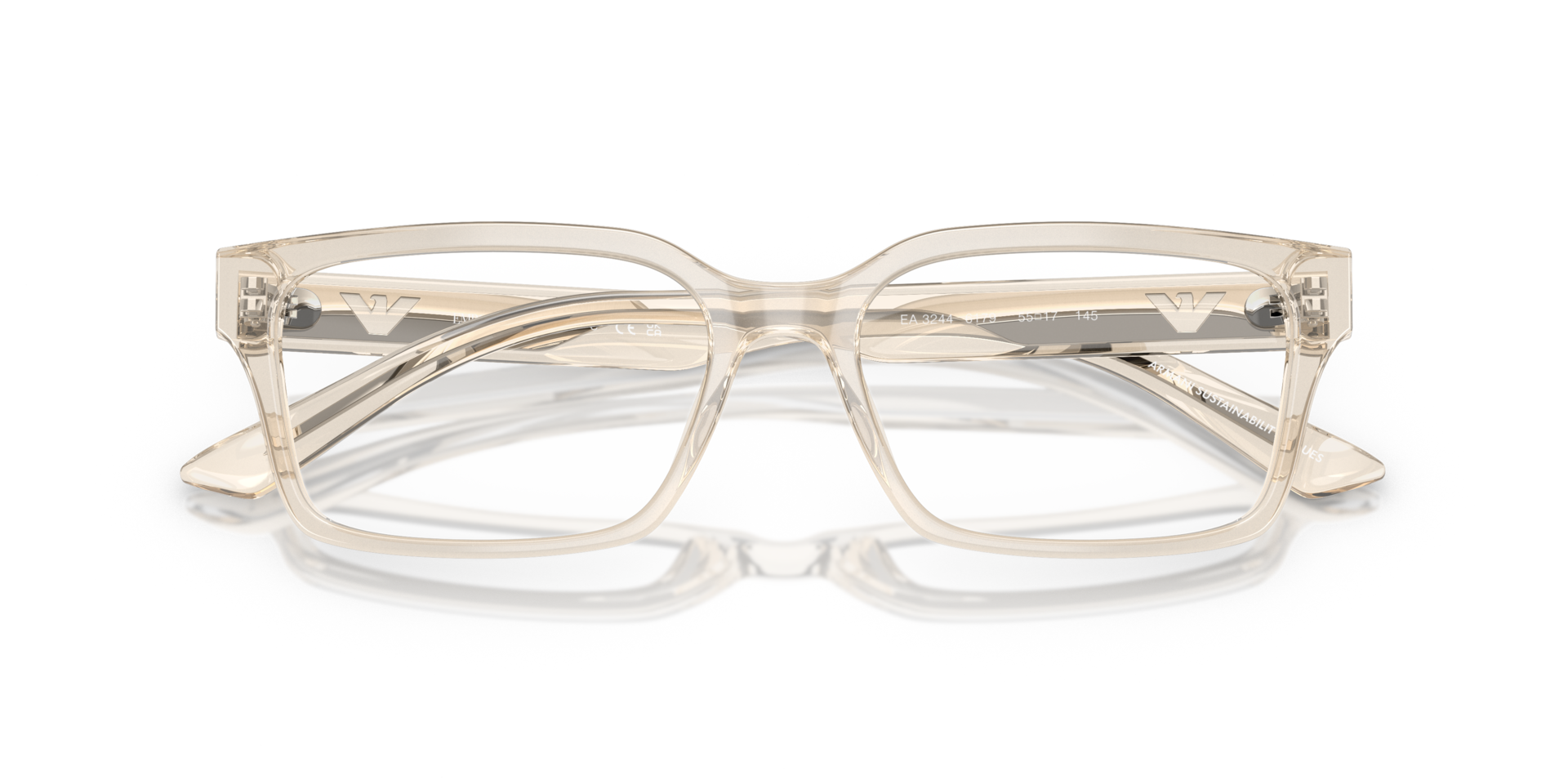 EA3244 Iridescent Crystal AcetateEyeglass Frames for Glasses Direct, Closed View