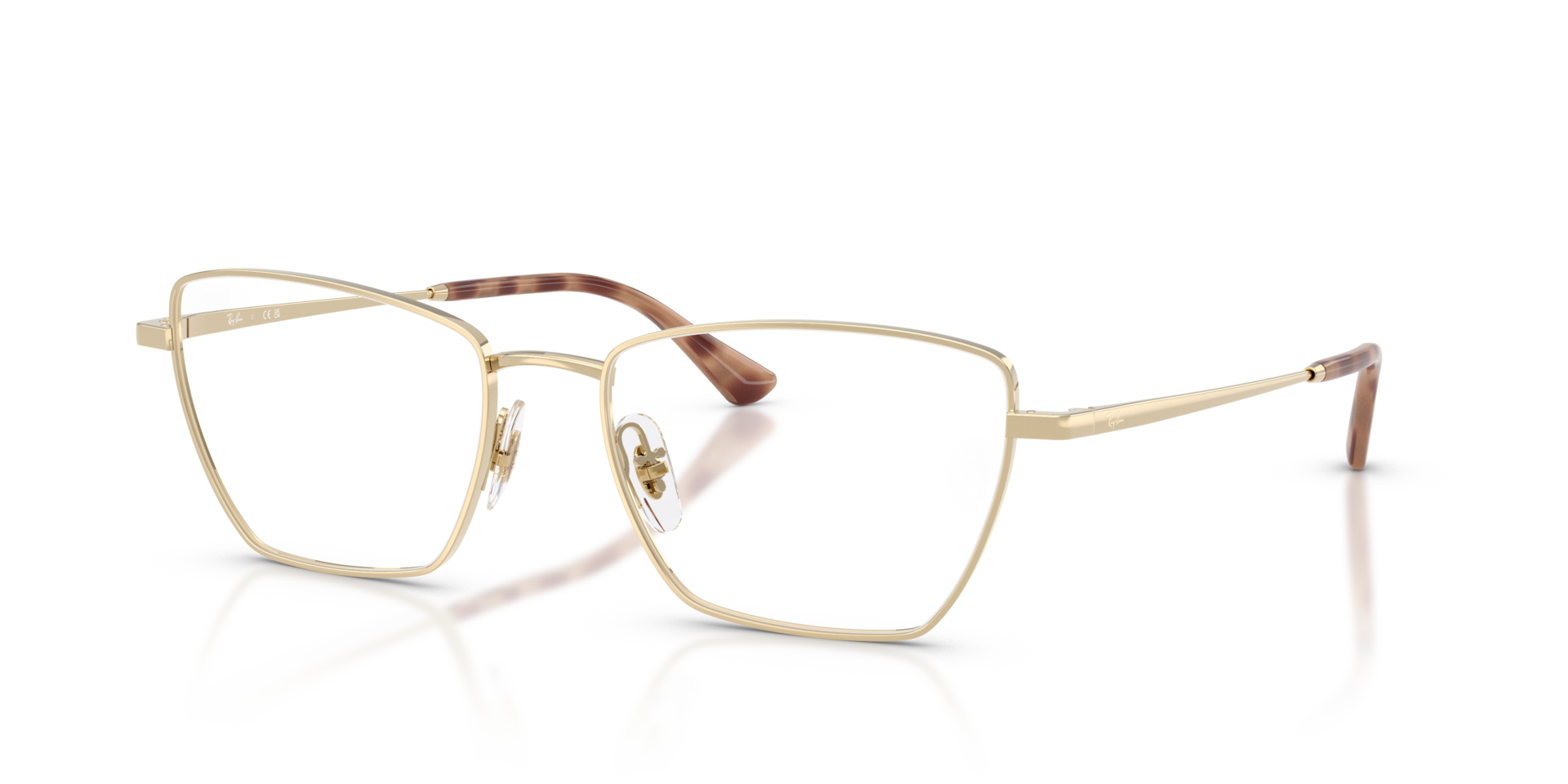 RB6552 Pale Gold MetalEyeglass Frames for Glasses Direct, Angle View