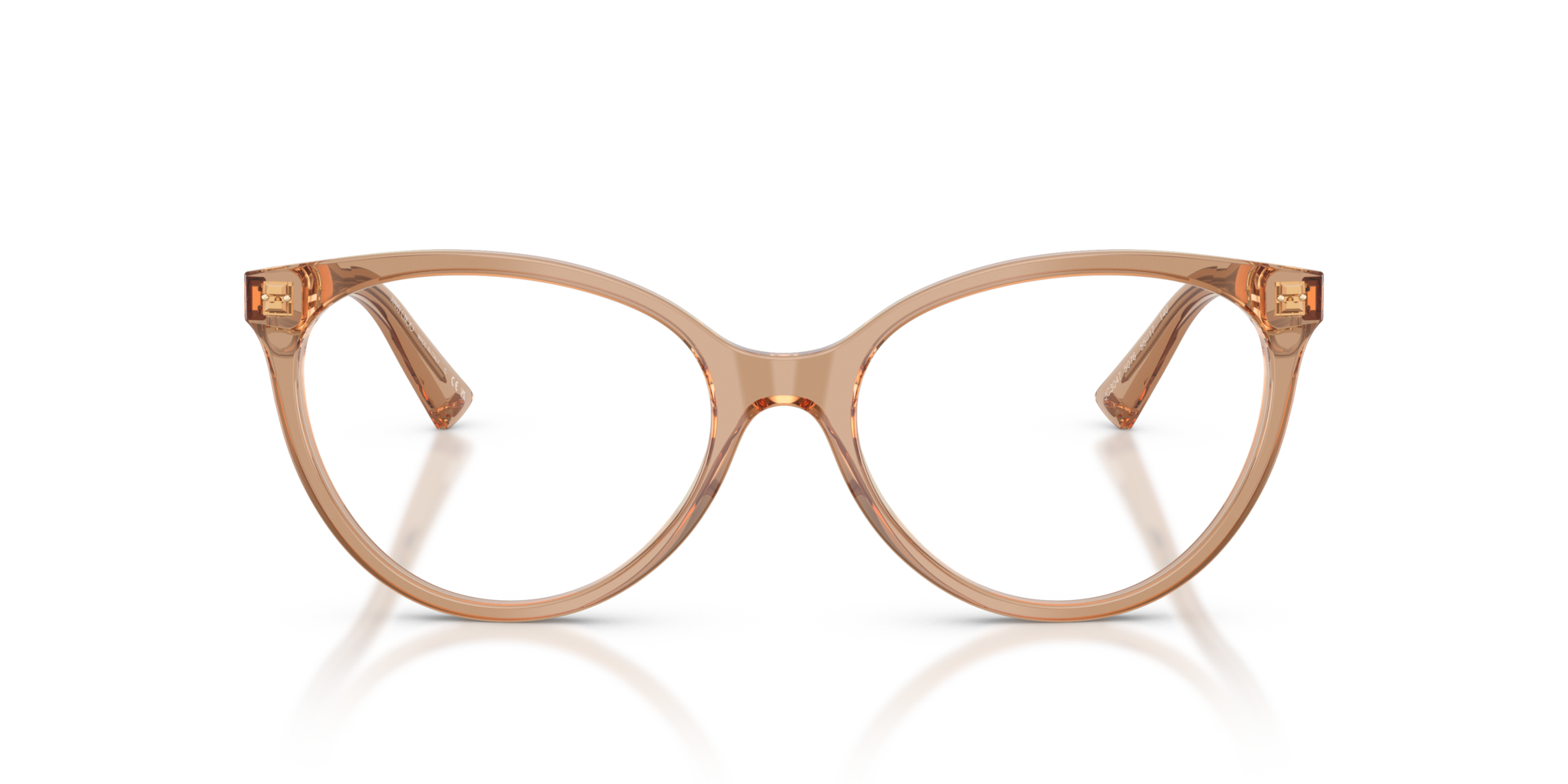 JC3047 Transparent Tan AcetateEyeglass Frames for Glasses Direct, Front View