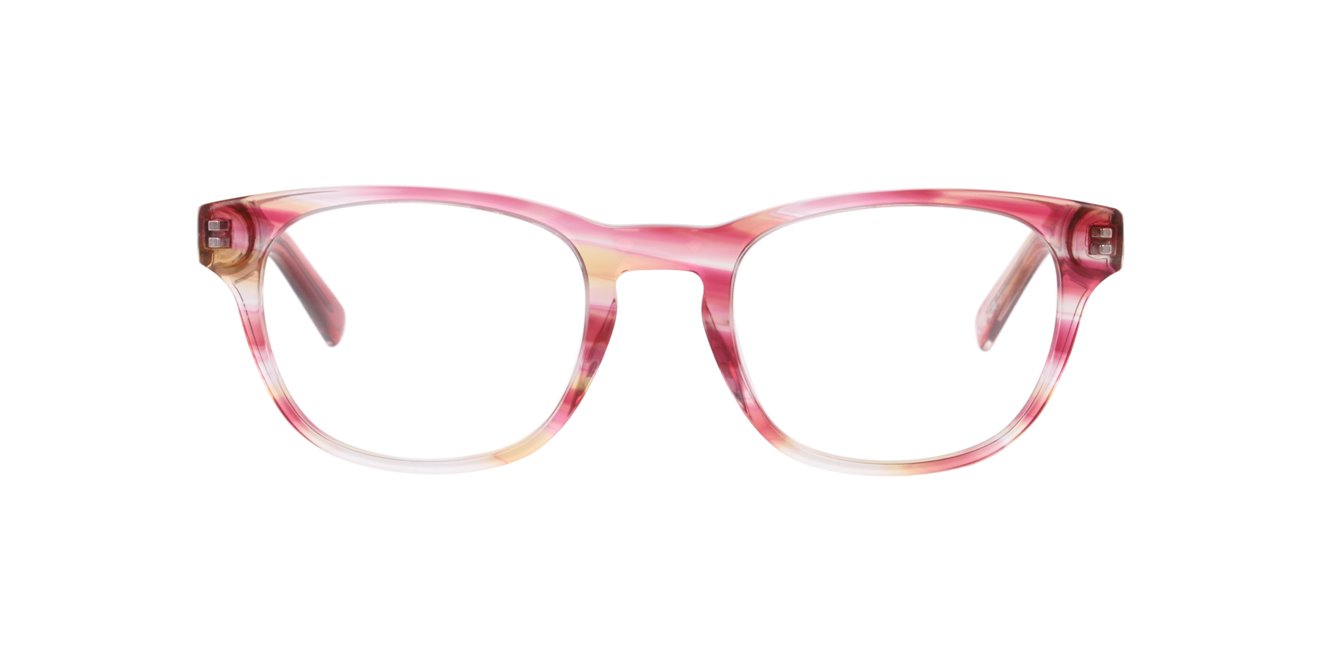 Andi Pink & Yellow AcetateEyeglass Frames for Glasses Direct, Front View