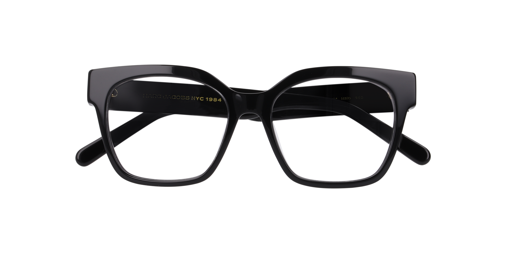 Marc 801 Clear Black AcetateEyeglass Frames for Glasses Direct, Closed View