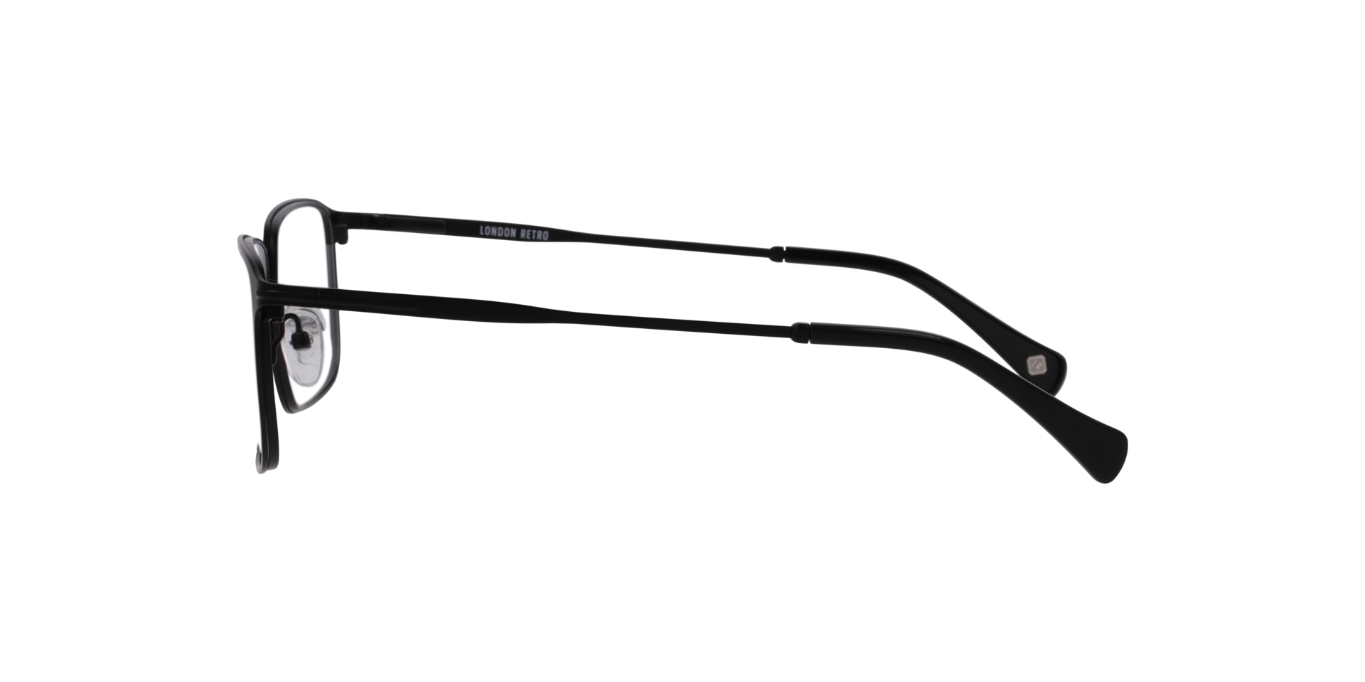 Malden Black MetalEyeglass Frames for Glasses Direct, Side View