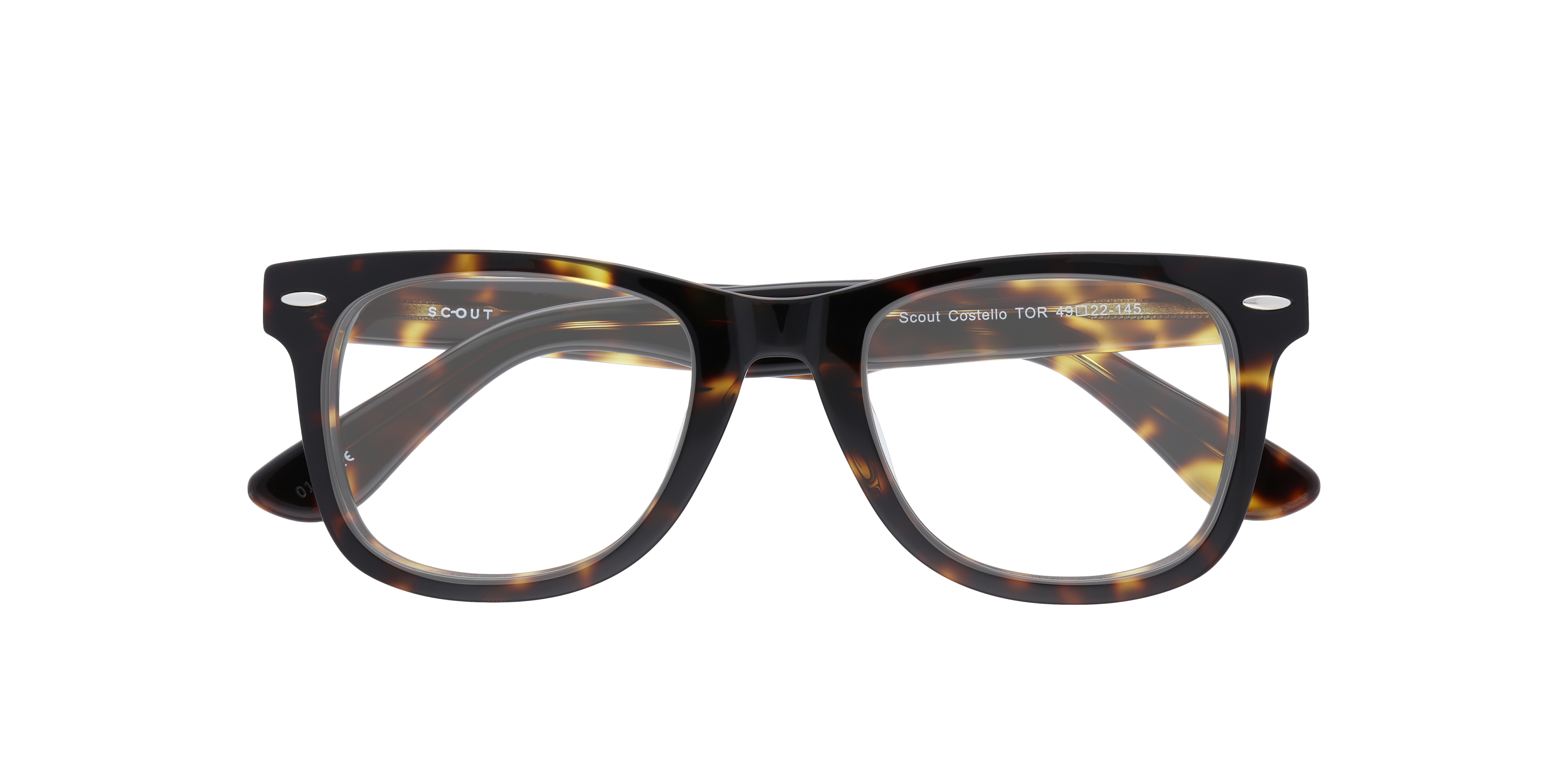 Costello Tortoise AcetateEyeglass Frames for Glasses Direct, Closed View
