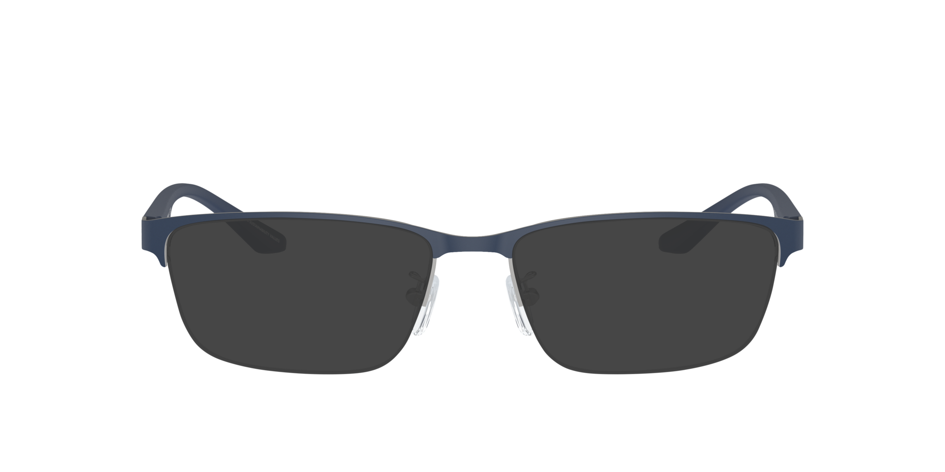 EA1147 Matte Silver & Bluette MetalEyeglass Frames for Glasses Direct, with Tinted Lenses