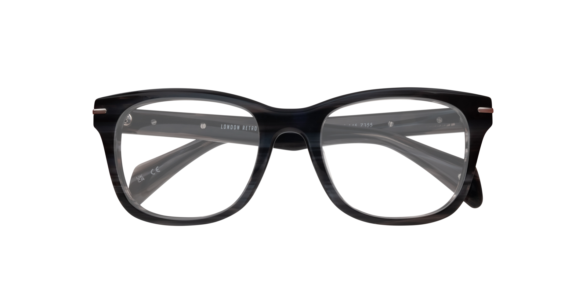 Hammersmith Grey Horn AcetateEyeglass Frames for Glasses Direct, Closed View