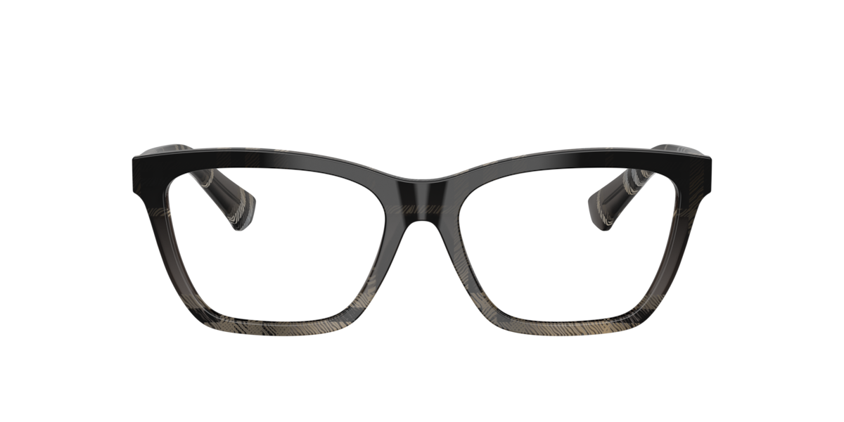 Burberry Women's Grey Check Rectangle Acetate Eyeglasses Online - Full Rim - Be2440