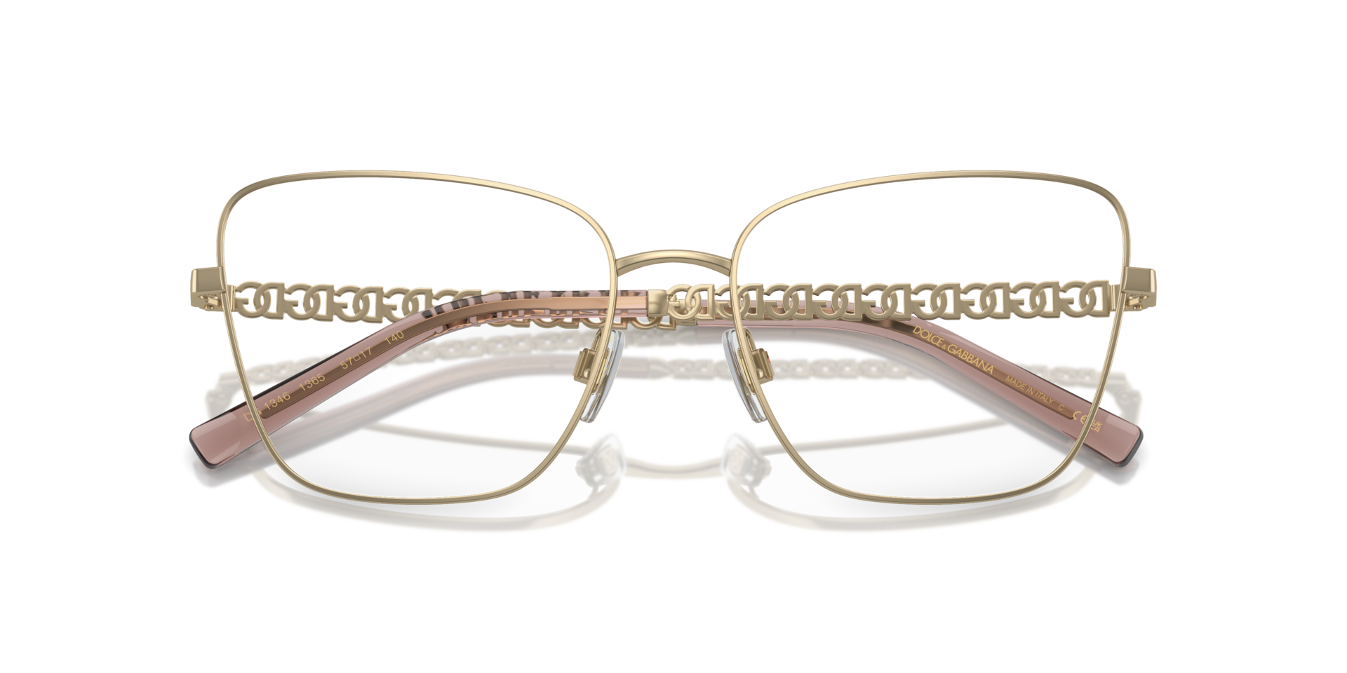 DG1346 Light Gold MetalEyeglass Frames for Glasses Direct, Closed View