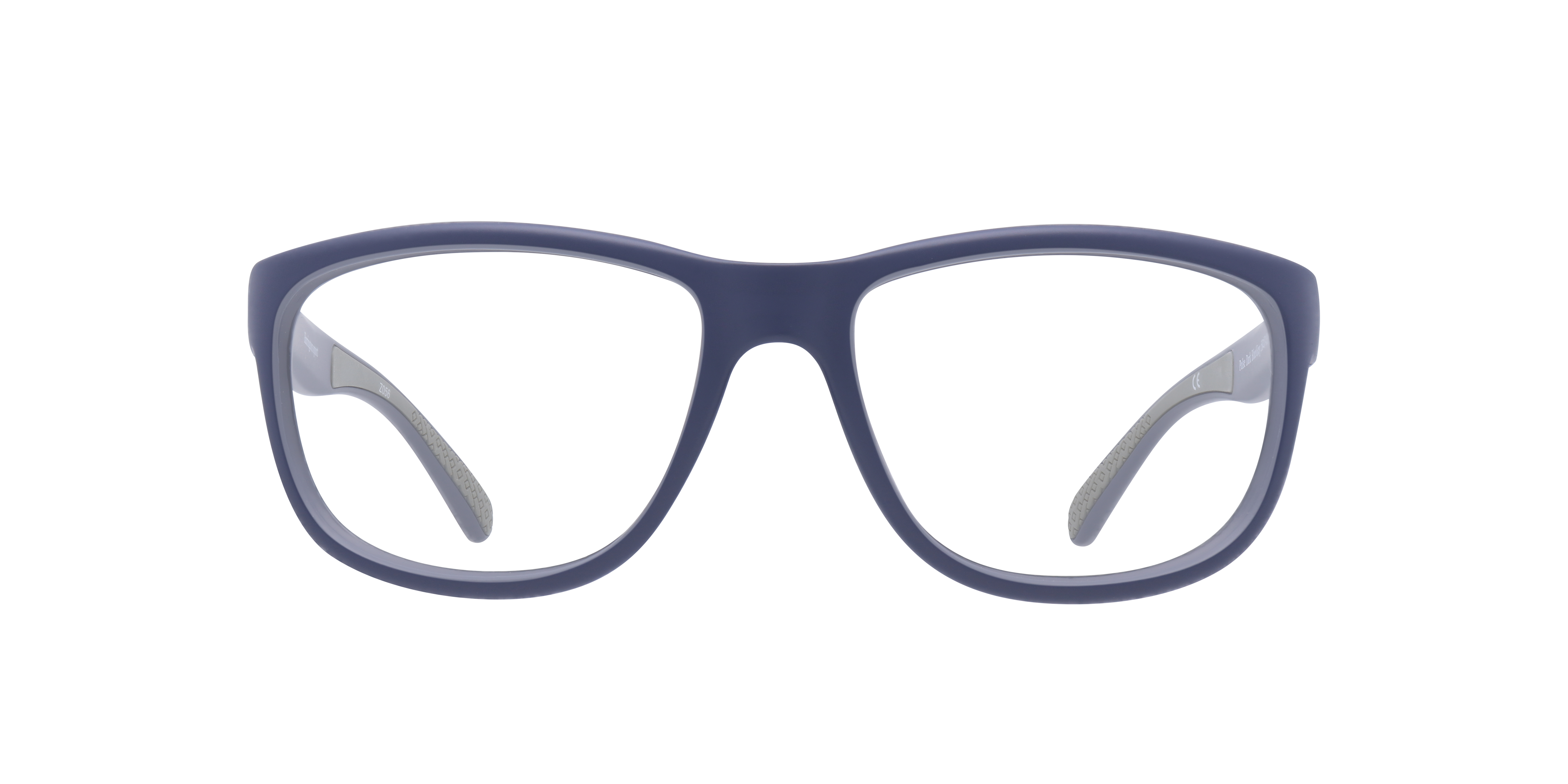 Pulse Dark Blue & Grey PlasticEyeglass Frames for Glasses Direct, Front View