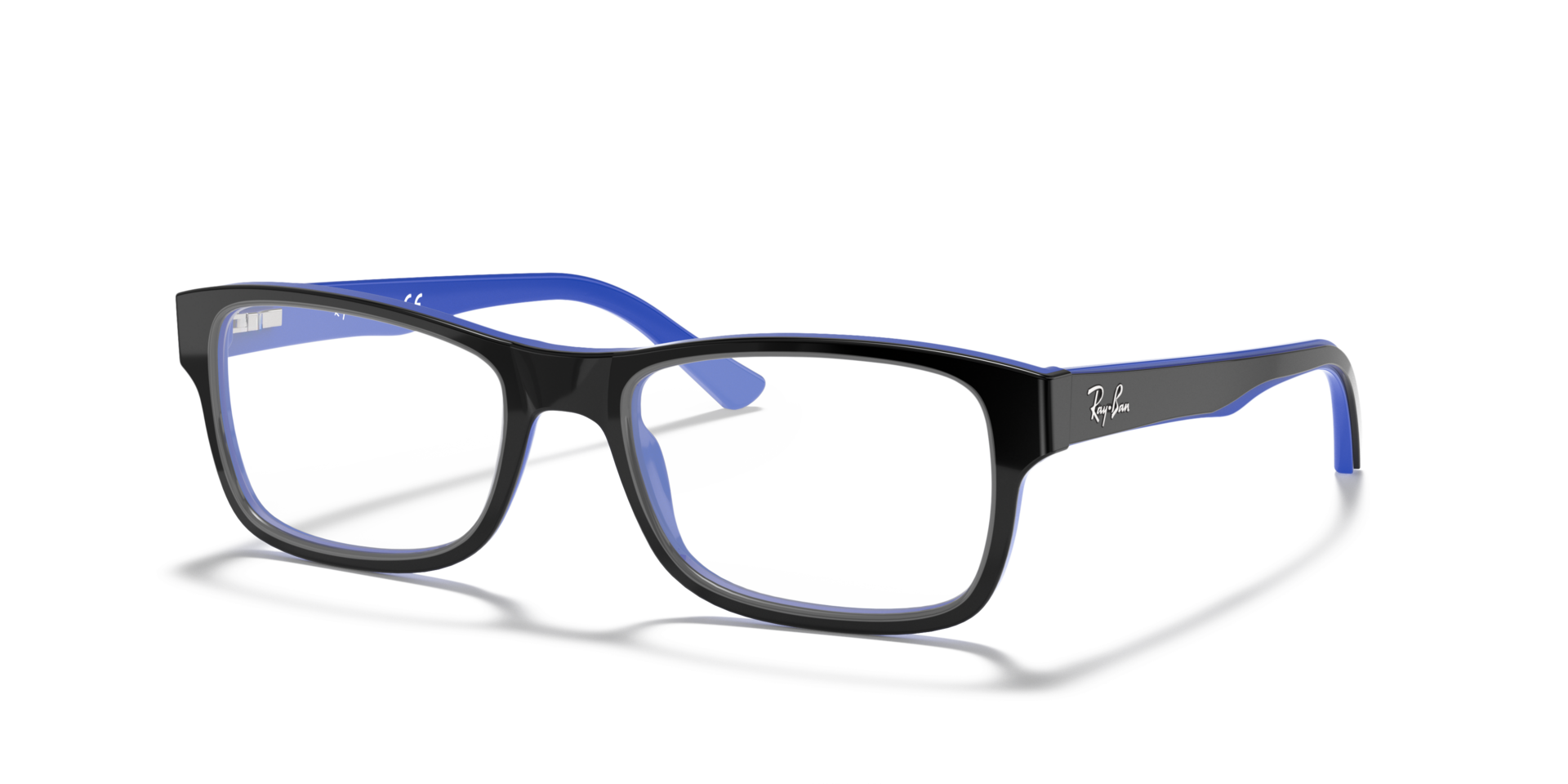 RB5268 Black On Blue AcetateEyeglass Frames for Glasses Direct, Angle View