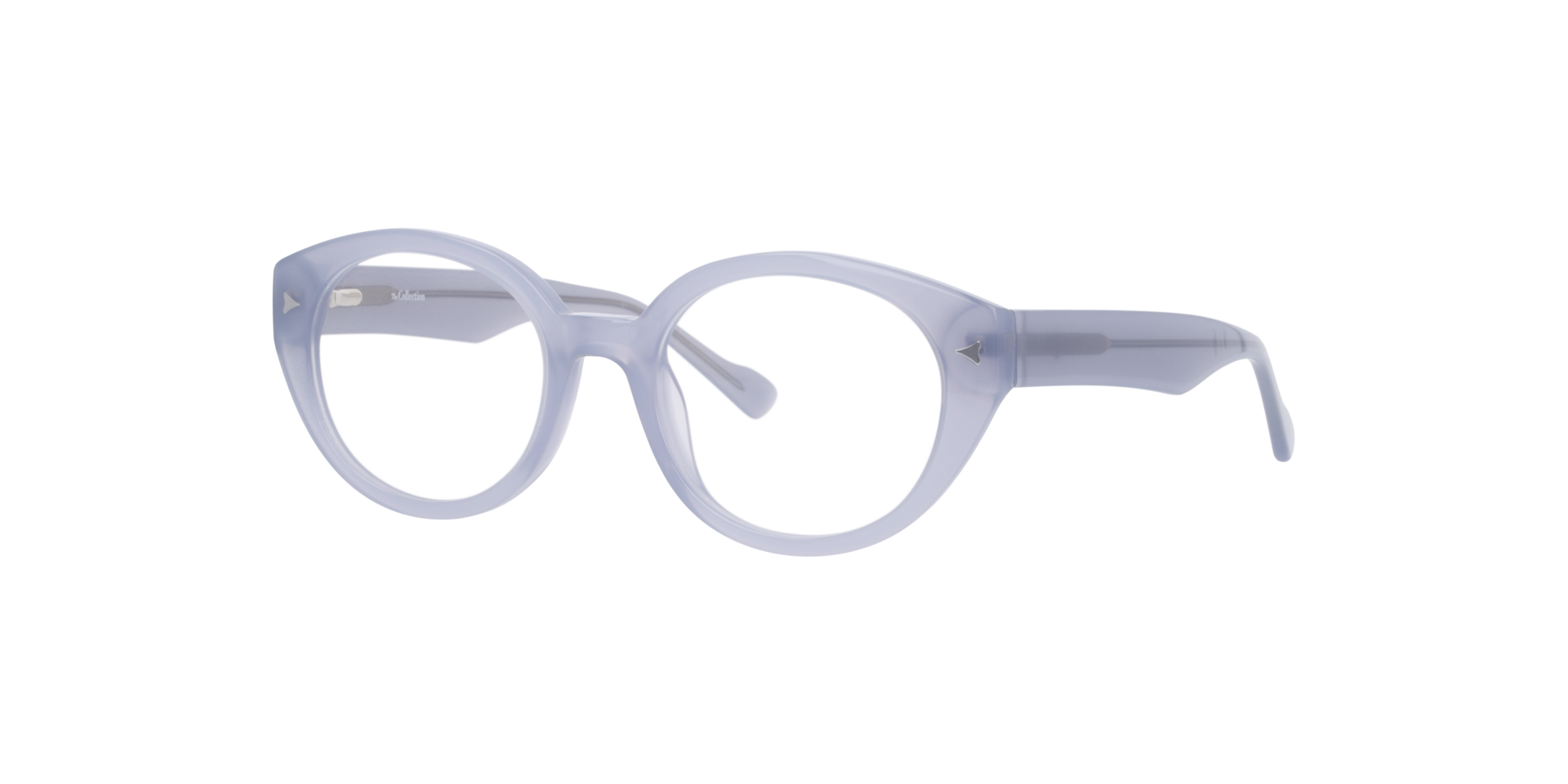 Melody Milky Light Blue AcetateEyeglass Frames for Glasses Direct, Angle View