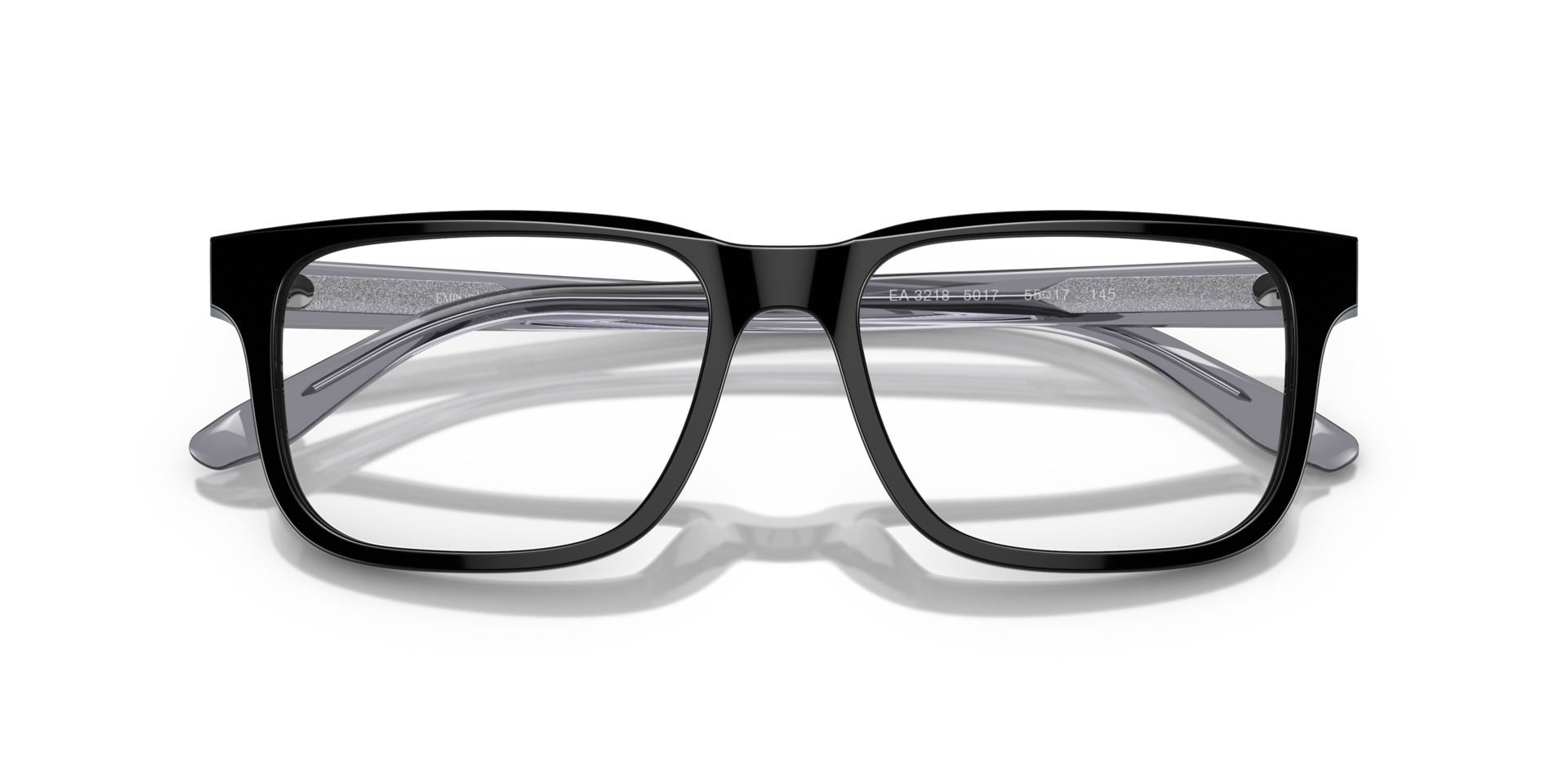EA3218 Black AcetateEyeglass Frames for Glasses Direct, Closed View