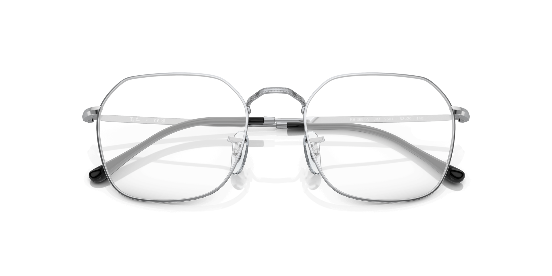 RB3694V Silver MetalEyeglass Frames for Glasses Direct, Closed View