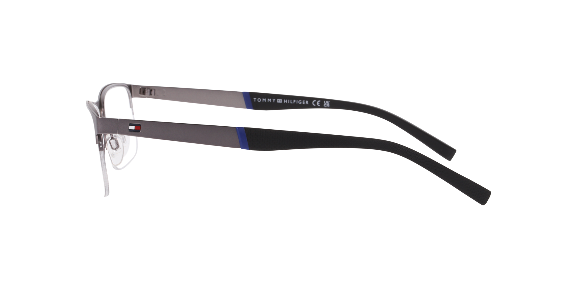TH 2083 Silver Black MetalEyeglass Frames for Glasses Direct, Side View