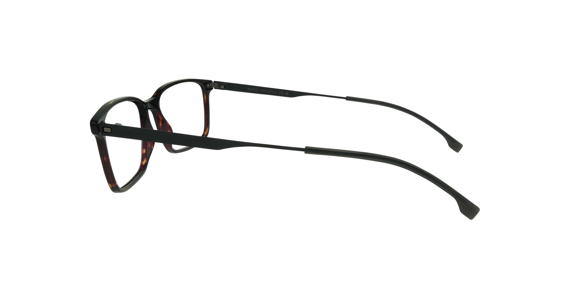 BOSS 1643 Tortoise Black AcetateEyeglass Frames for Glasses Direct, Side View