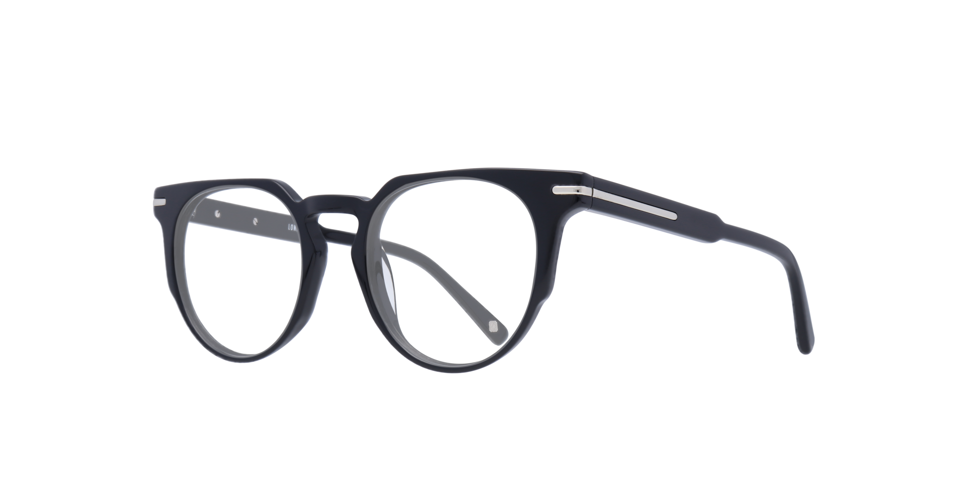 Goldhawk Black AcetateEyeglass Frames for Glasses Direct, Angle View