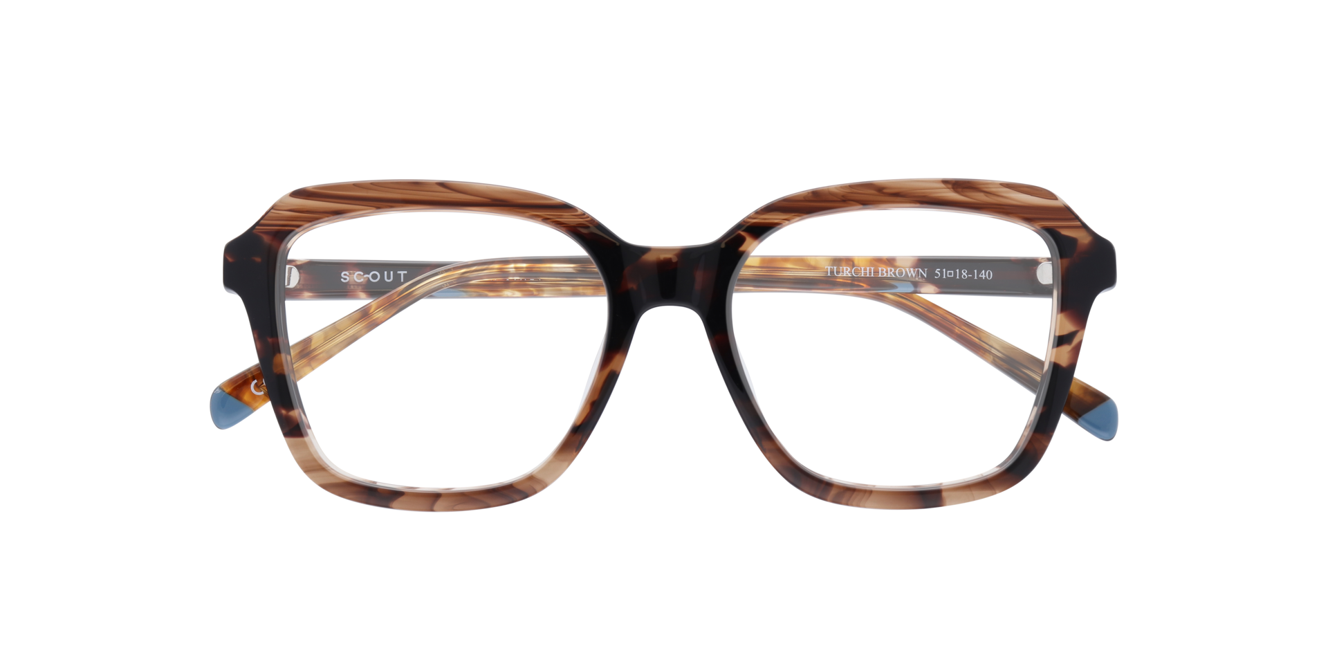 Turchi Brown AcetateEyeglass Frames for Glasses Direct, Closed View