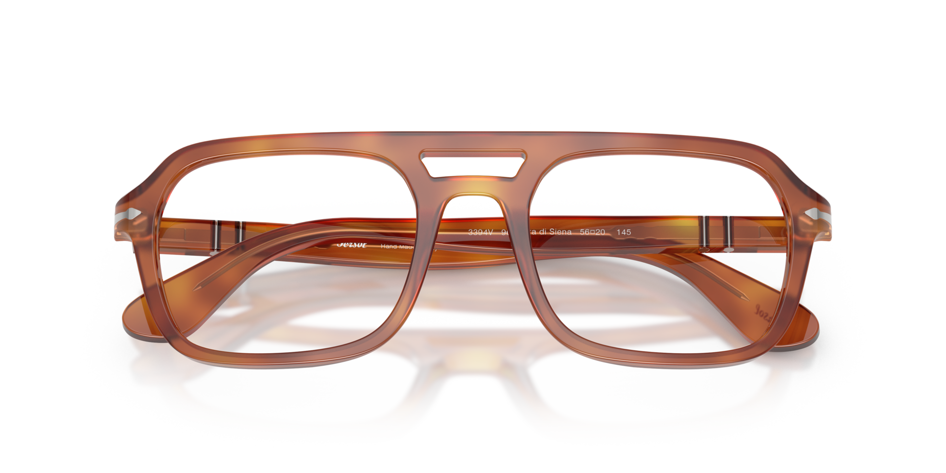 PO3394V Terra Di Siena AcetateEyeglass Frames for Glasses Direct, Closed View