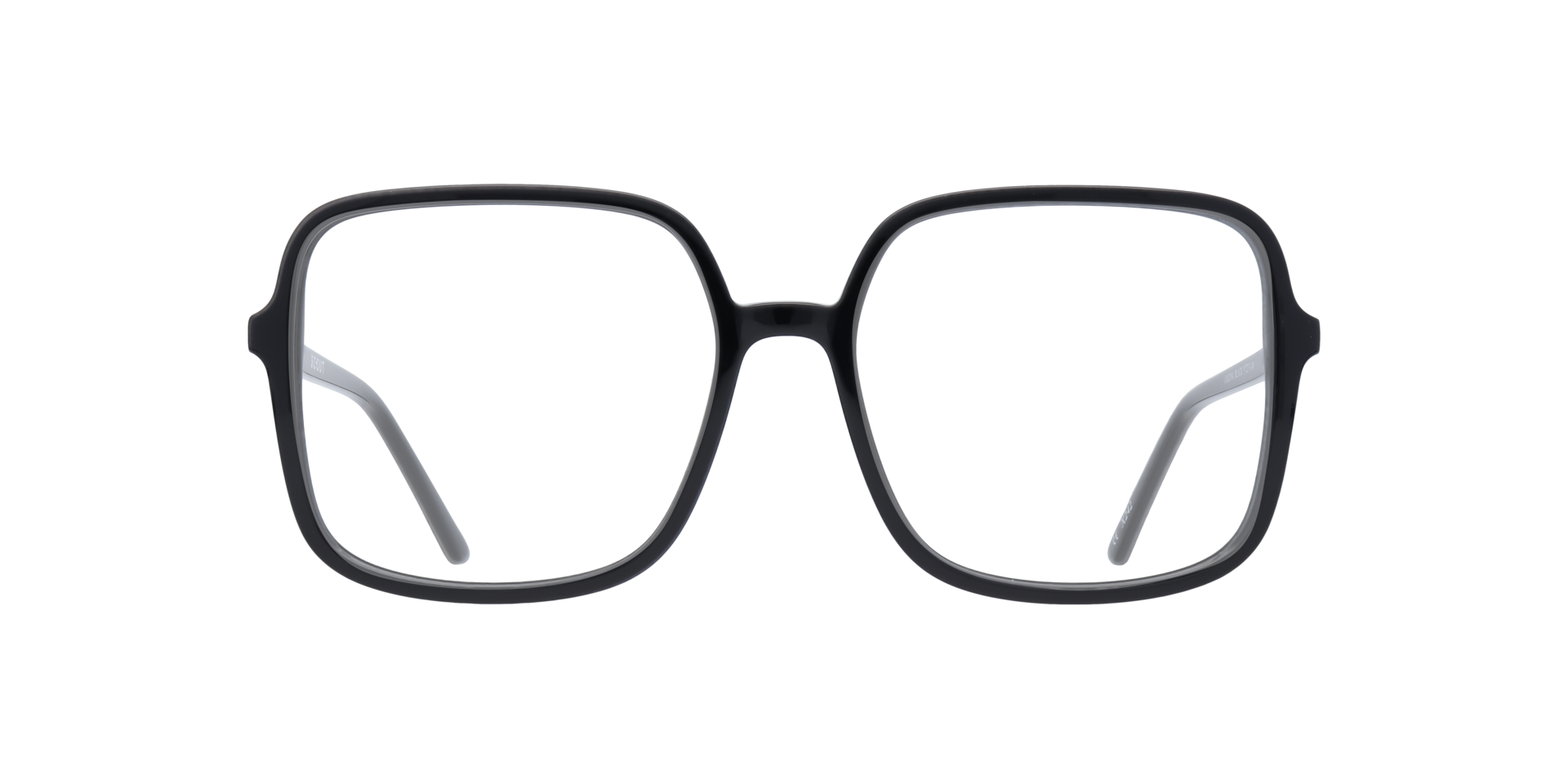 Calina Black AcetateEyeglass Frames for Glasses Direct, Front View