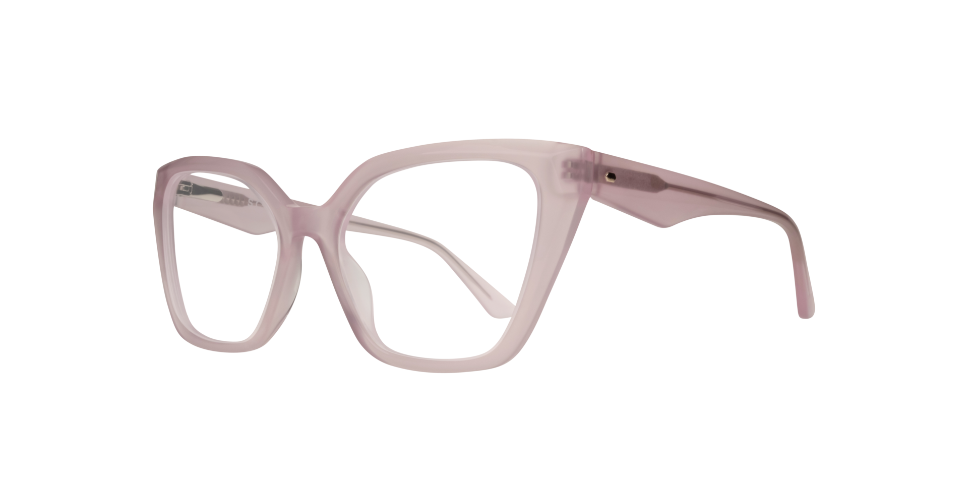 Helen Milky Pink AcetateEyeglass Frames for Glasses Direct, Angle View