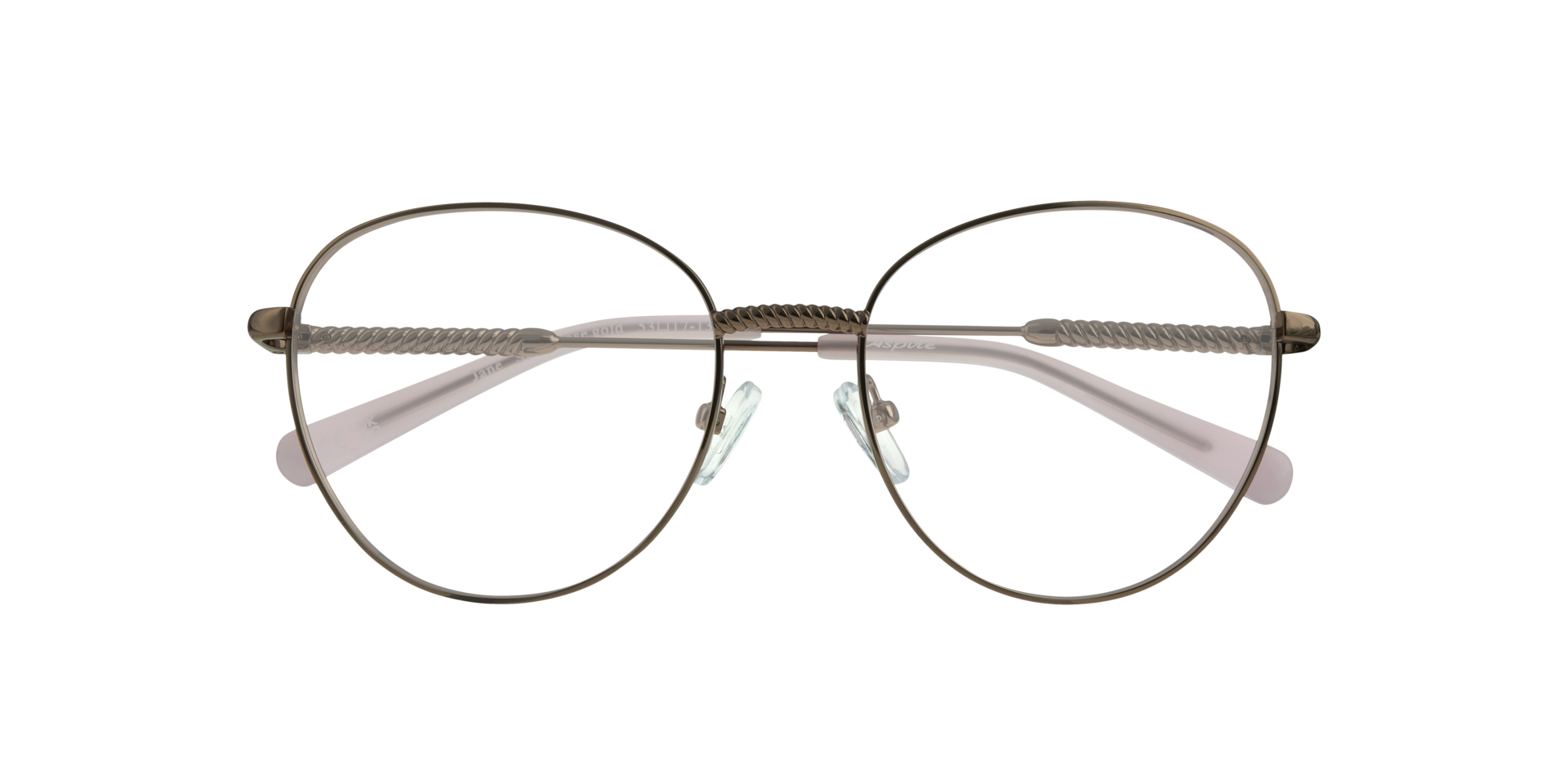 Jane Shiny Rose Gold MetalEyeglass Frames for Glasses Direct, Closed View