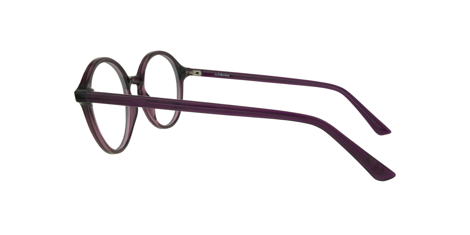 Kasia Crystal Purple PlasticSunglass Frames for Glasses Direct, Side View