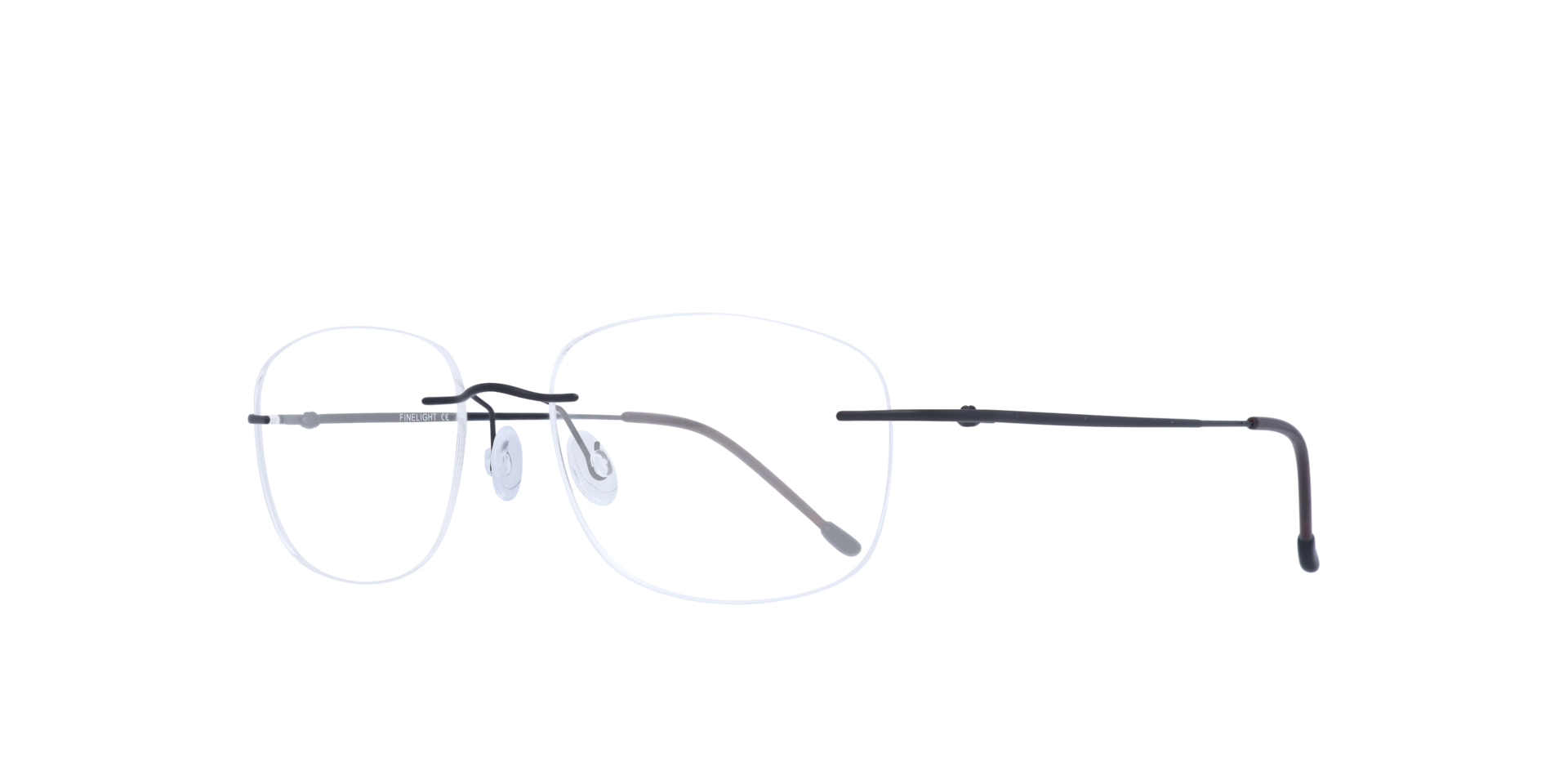 Clover Black MetalEyeglass Frames for Glasses Direct, Angle View