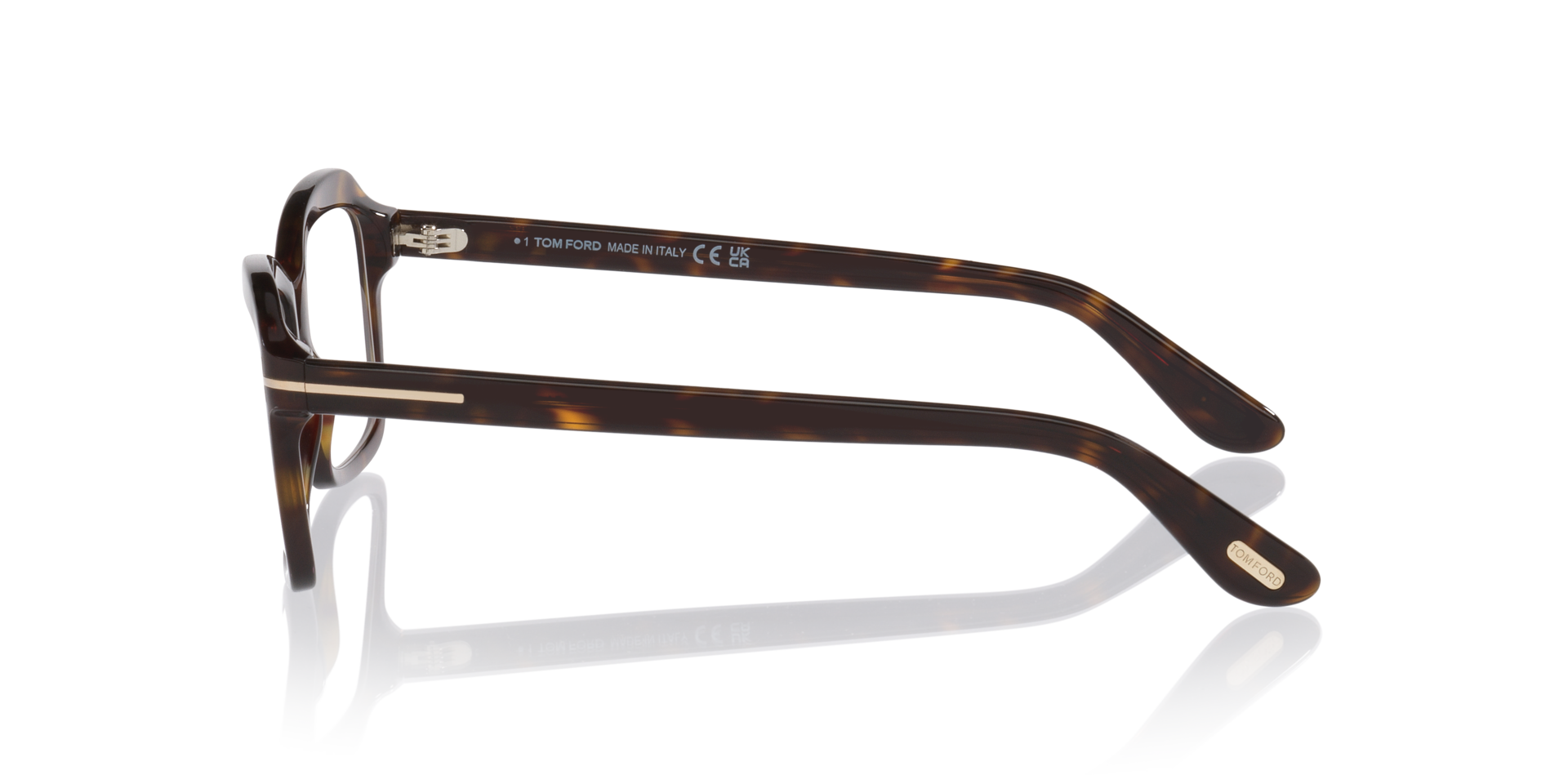FT6129-B Tortoise AcetateEyeglass Frames for Glasses Direct, Side View