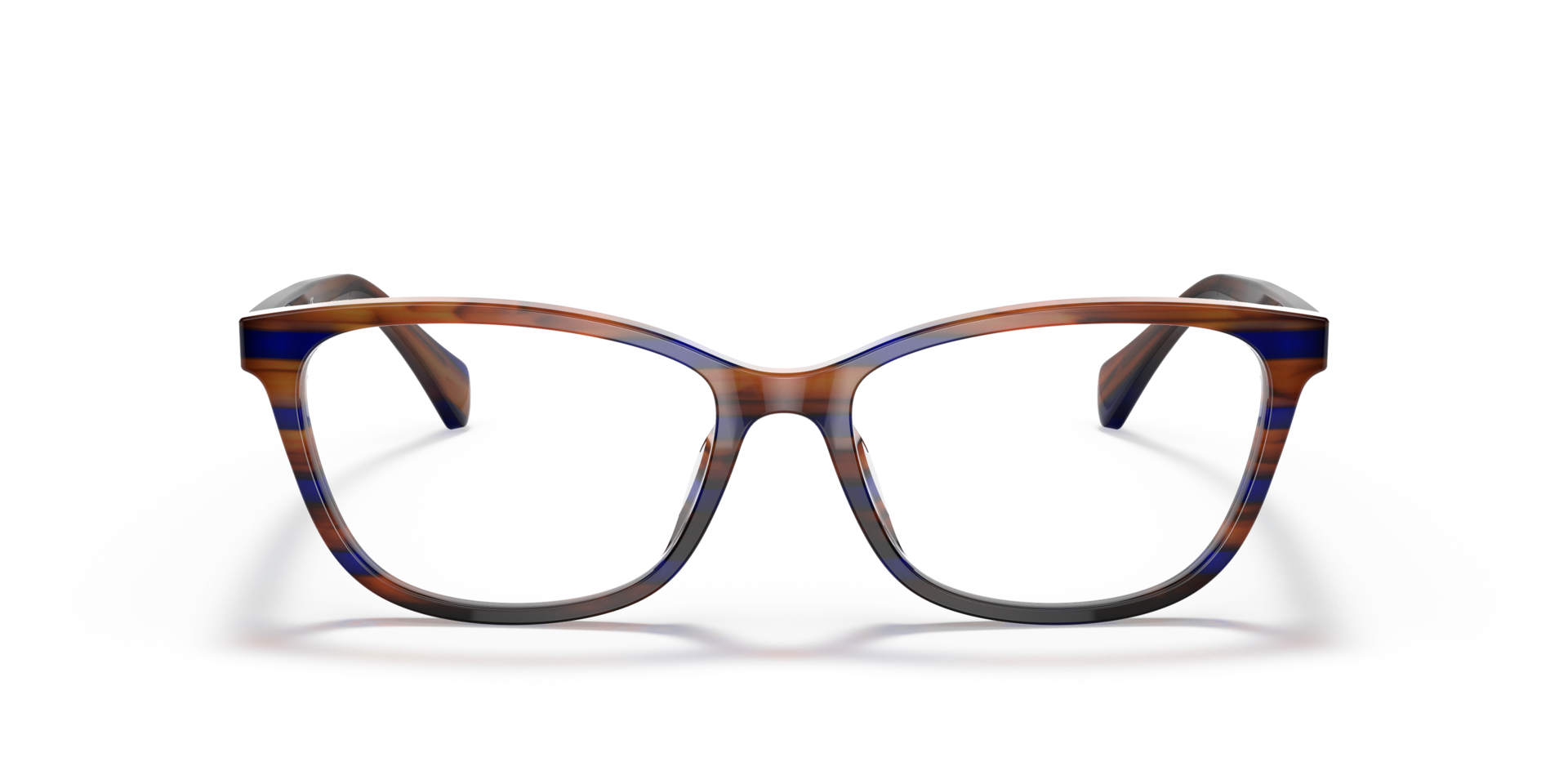 RA7133U Striped Brown Blue AcetateEyeglass Frames for Glasses Direct, Front View